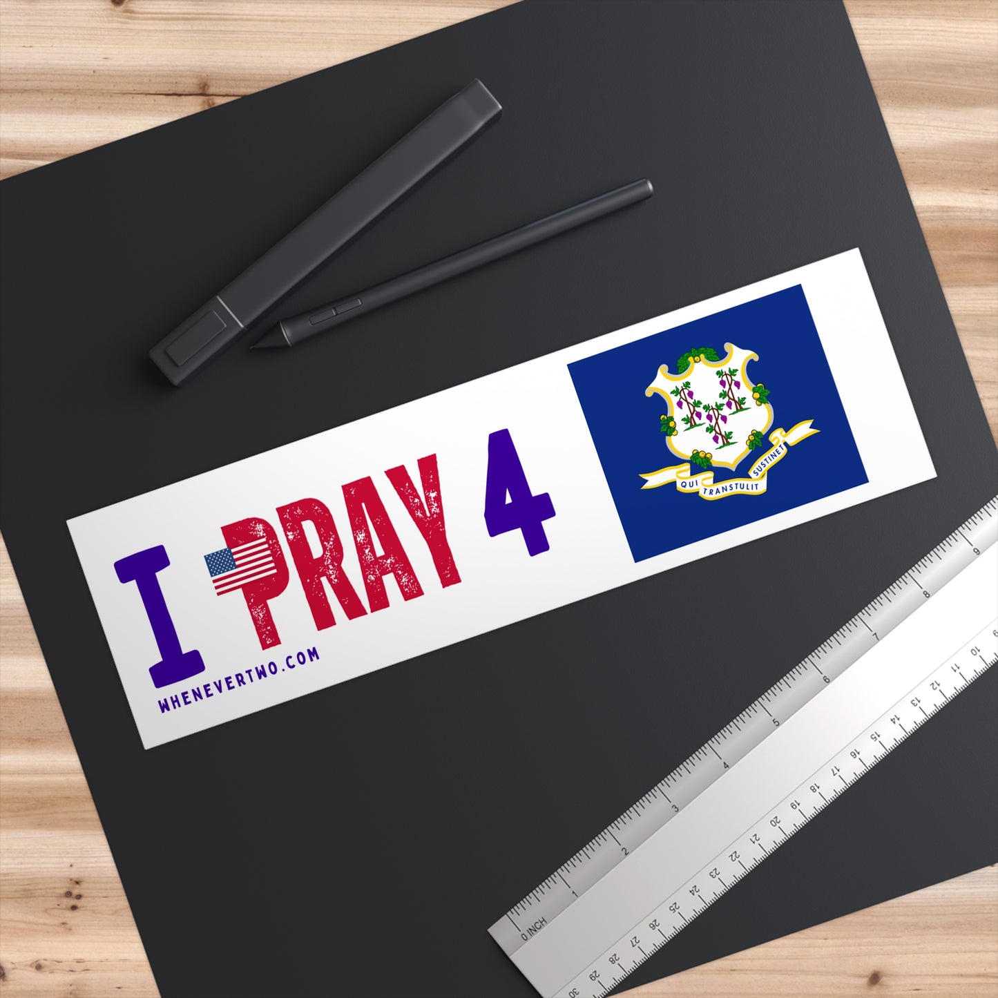 Connecticut - I Pray - Bumper Sticker - Regular