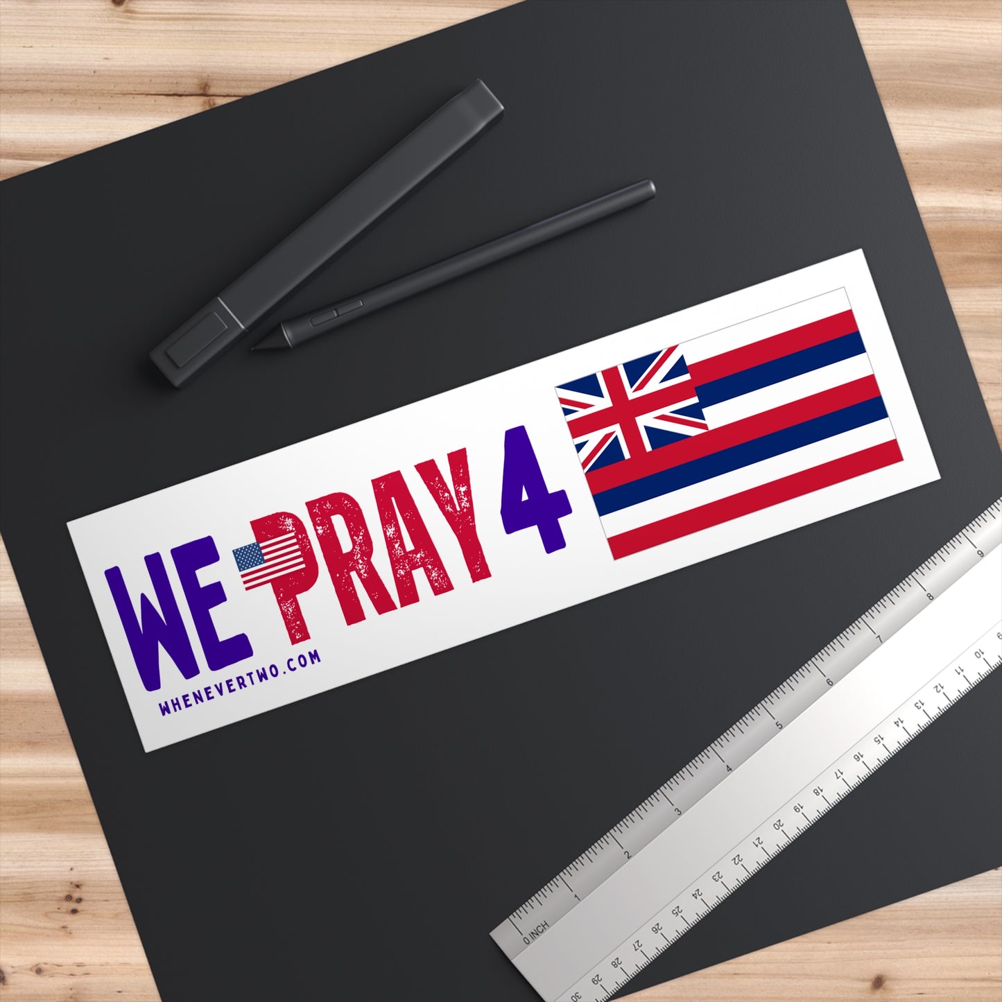 Hawaii - We Pray - Bumper Sticker - Regular