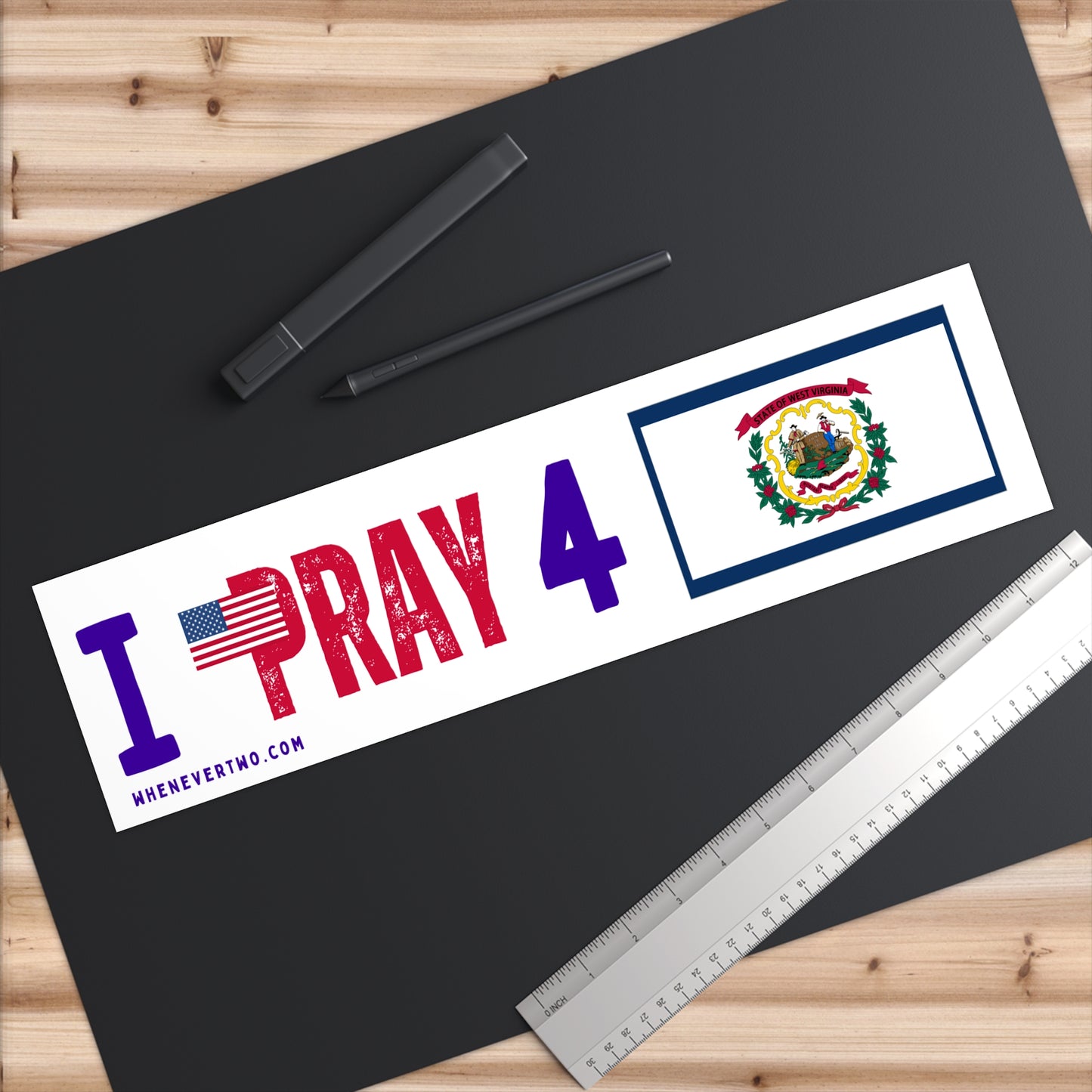 West Virginia - I Pray - Bumper Sticker - Large