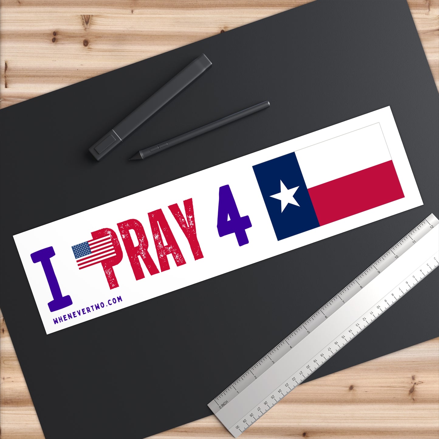 Texas - I Pray - Bumper Sticker - Large