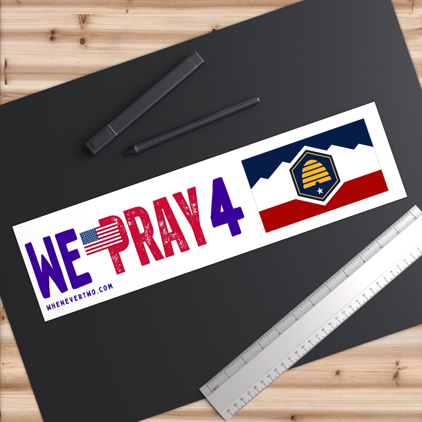 Utah - We Pray - Bumper Sticker - Large