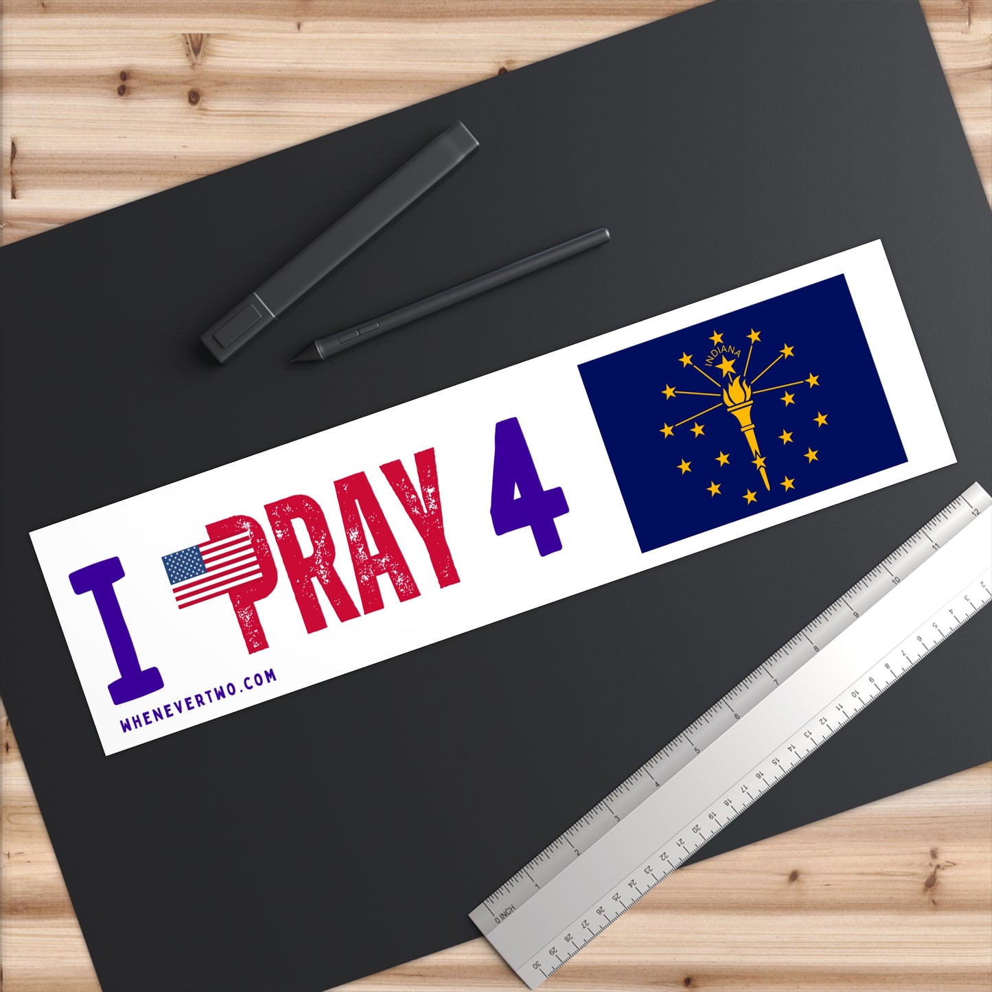 Indiana - I Pray - Bumper Sticker - Large