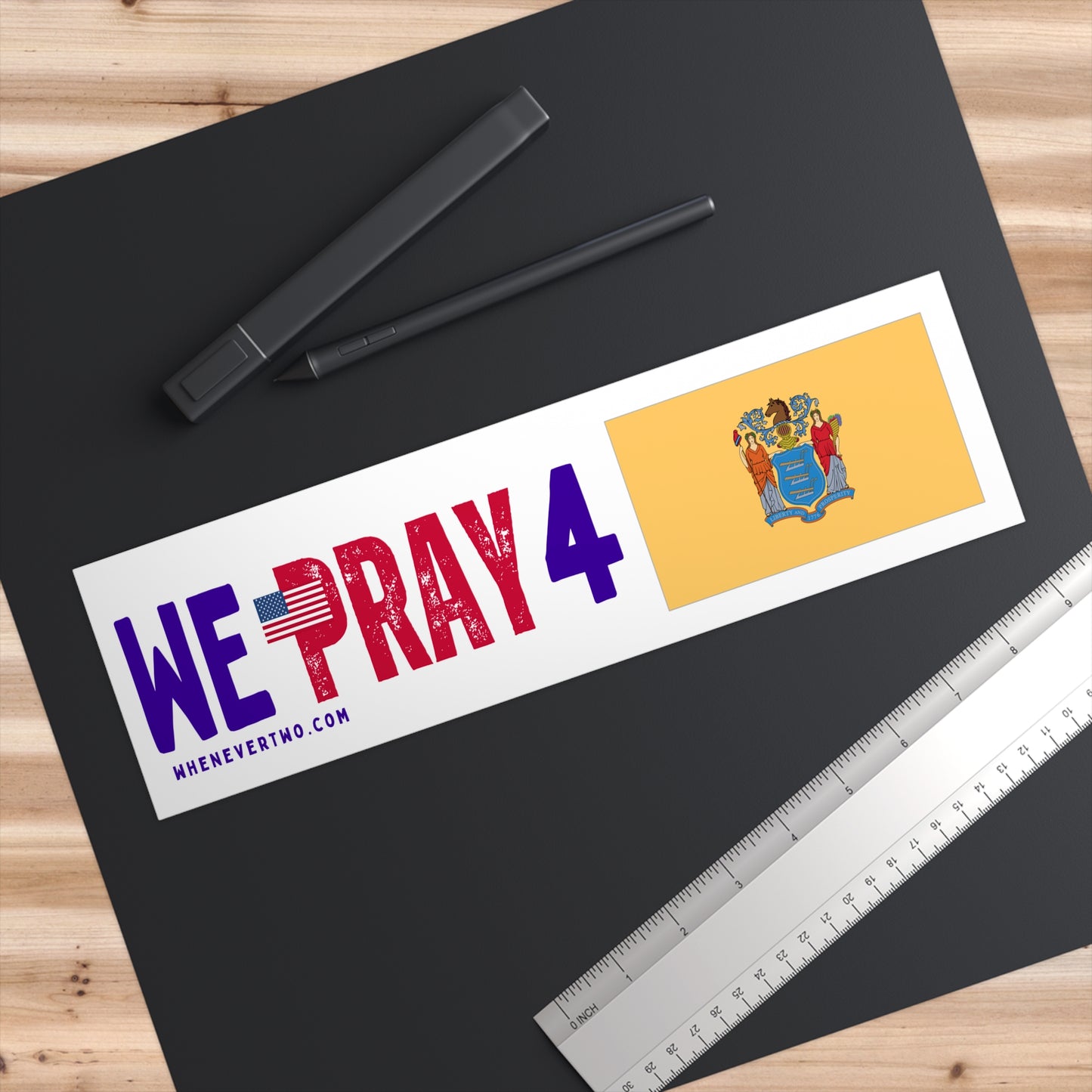 New Jersey - We Pray - Bumper Sticker - Regular