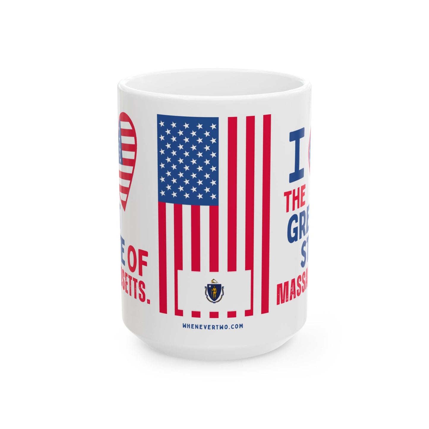 Massachusetts - I Love - Mug - 15 oz