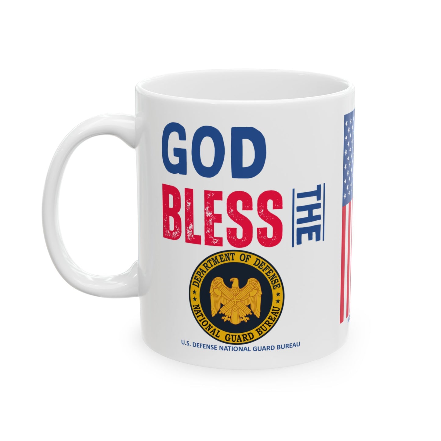 U.S. Defense National Guard Bureau - Major Agencies - God Bless - Mug - 11 oz