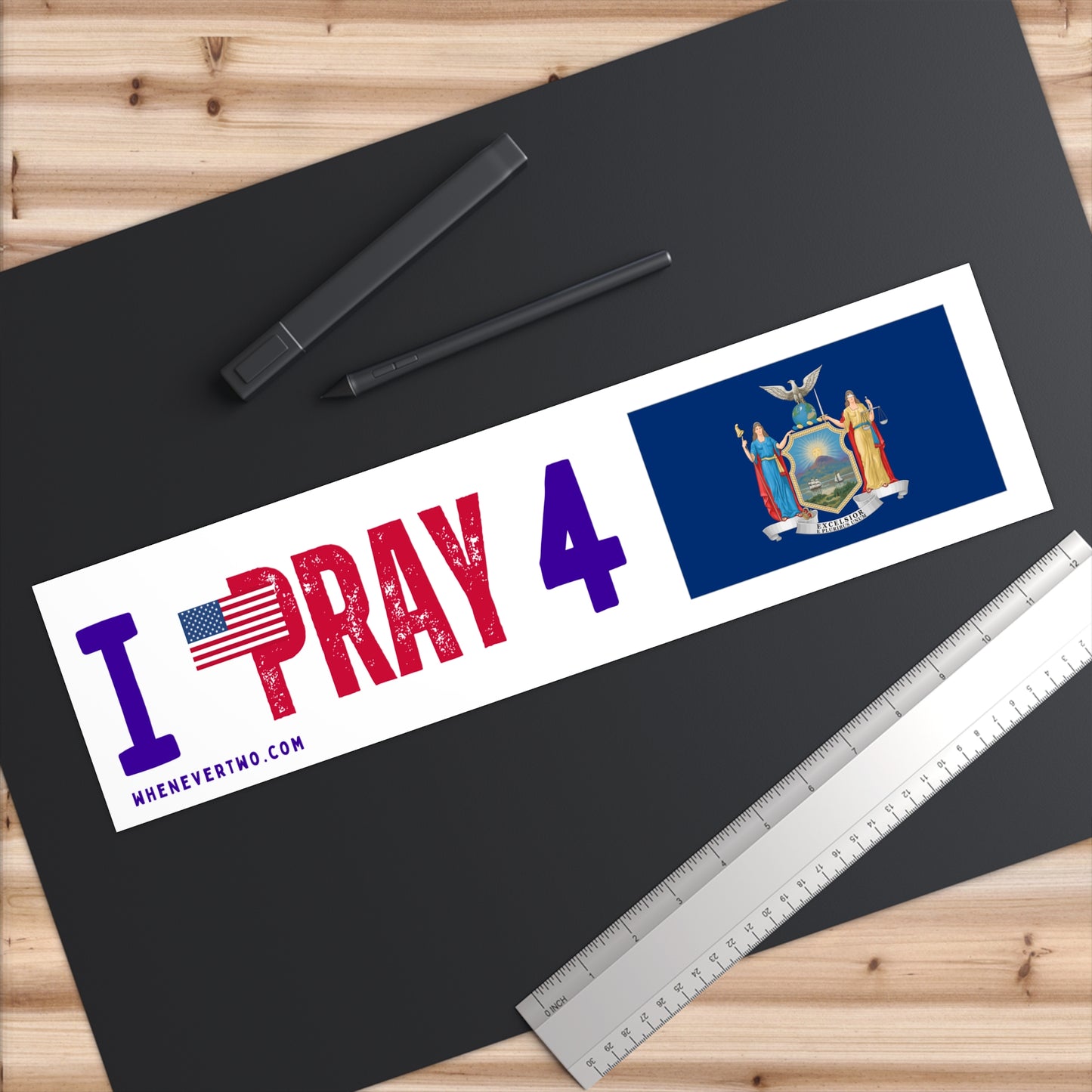 New York - I Pray - Bumper Sticker - Large