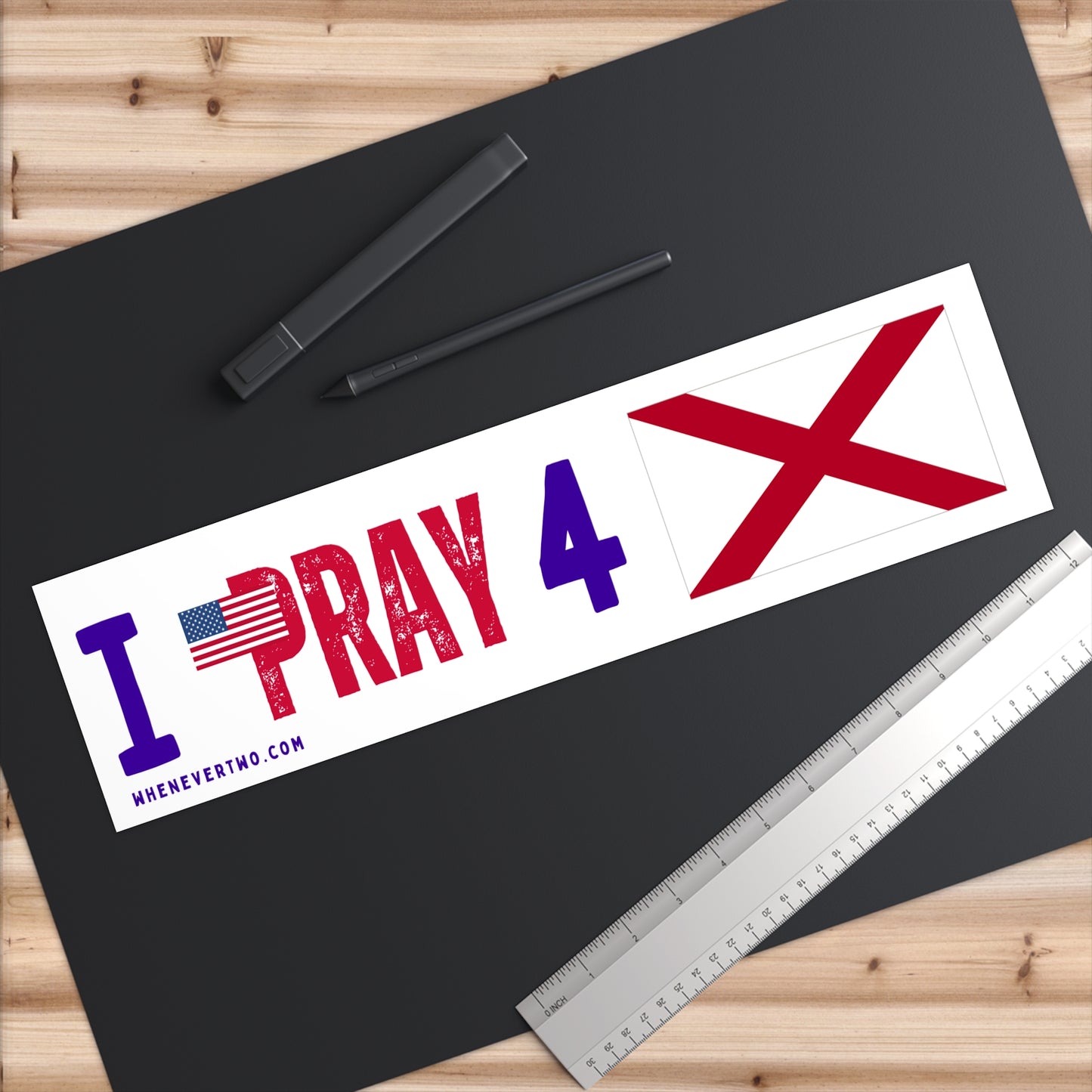 Alabama - I Pray - Bumper Sticker - Large