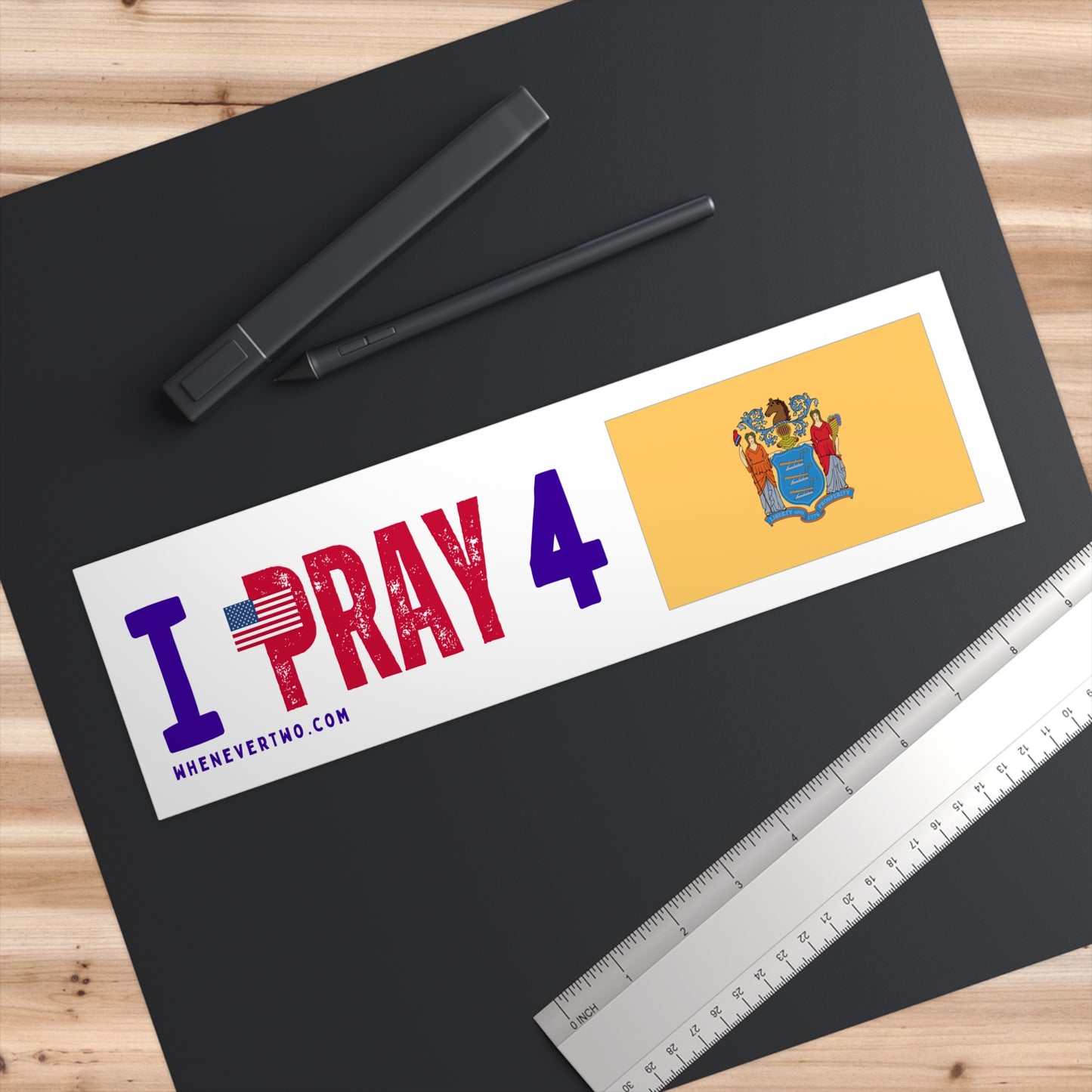 New Jersey - I Pray - Bumper Sticker - Regular