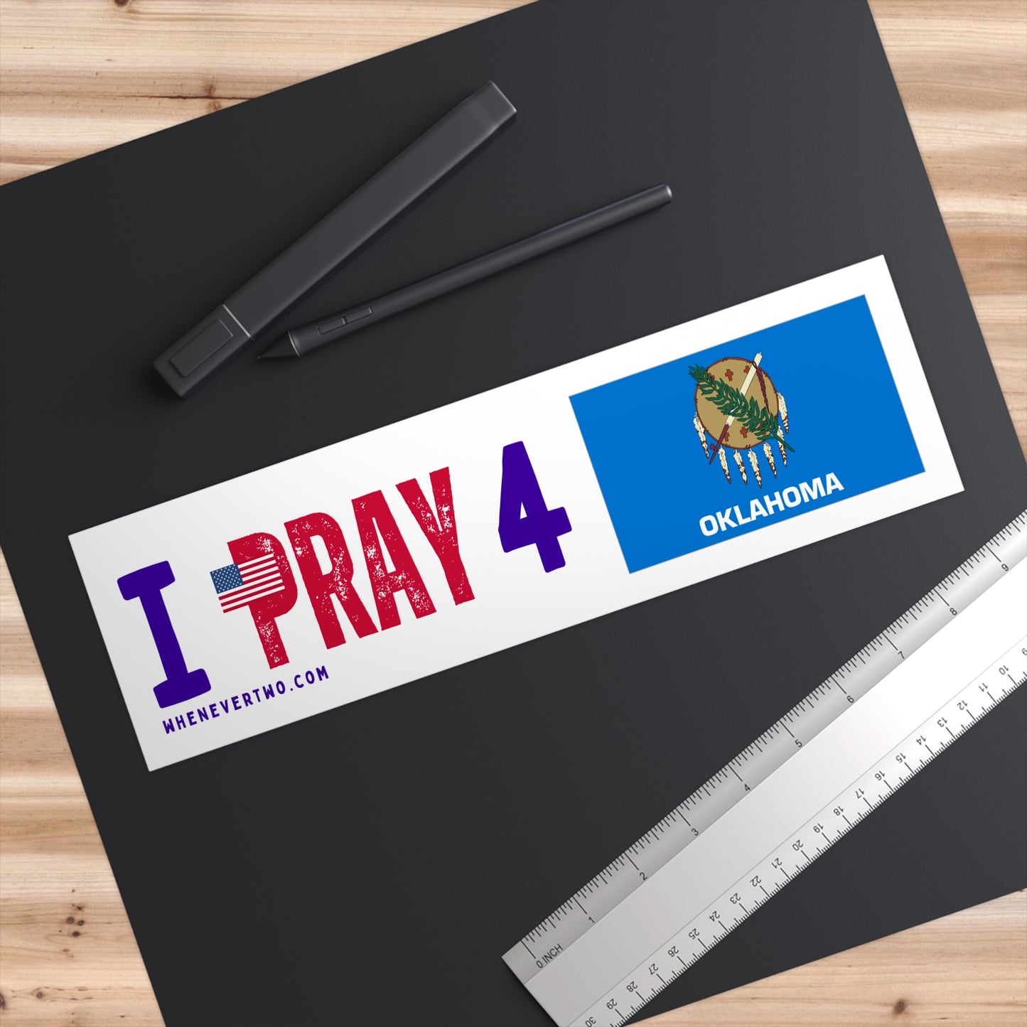 Oklahoma - I Pray - Bumper Sticker - Regular