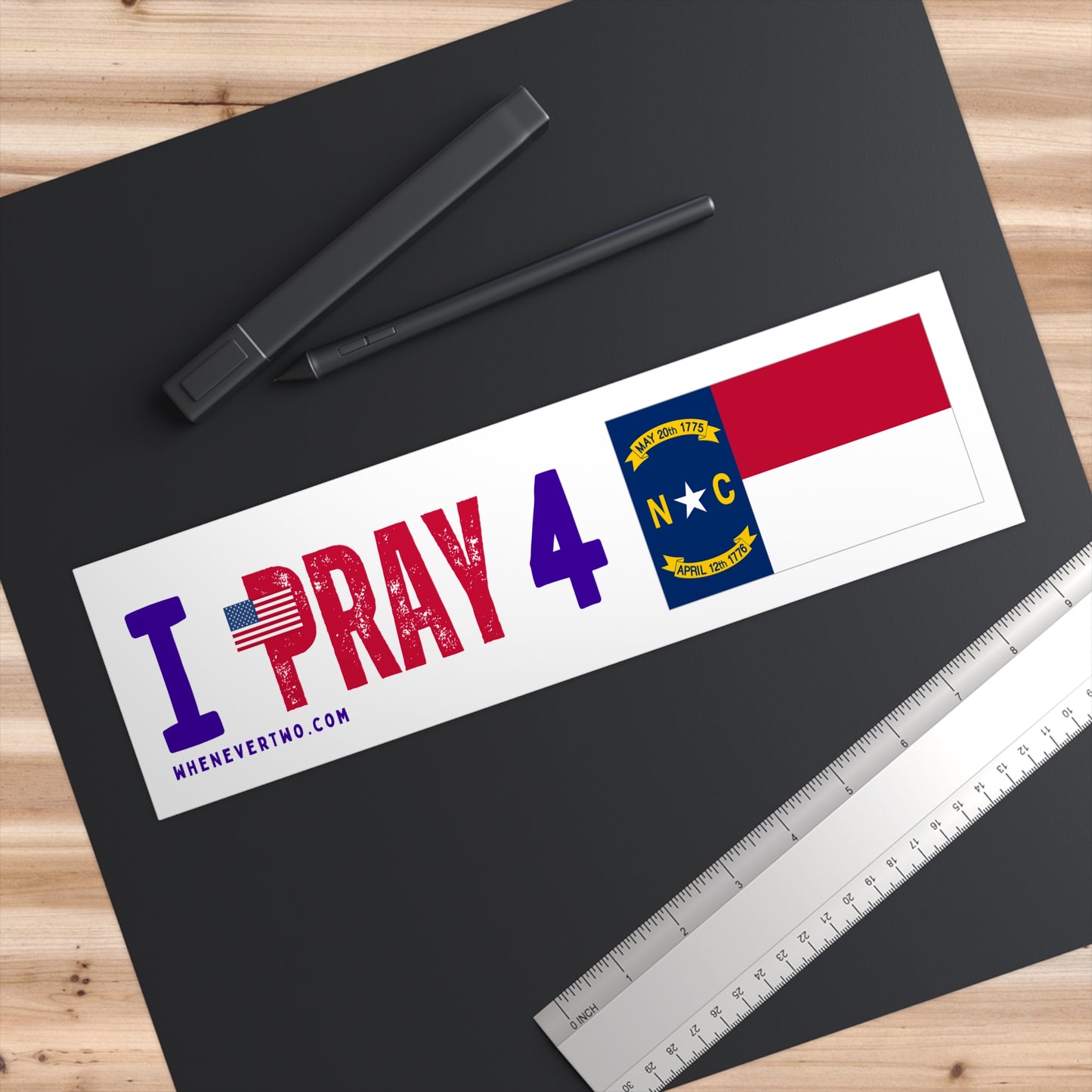 North Carolina - I Pray - Bumper Sticker - Regular