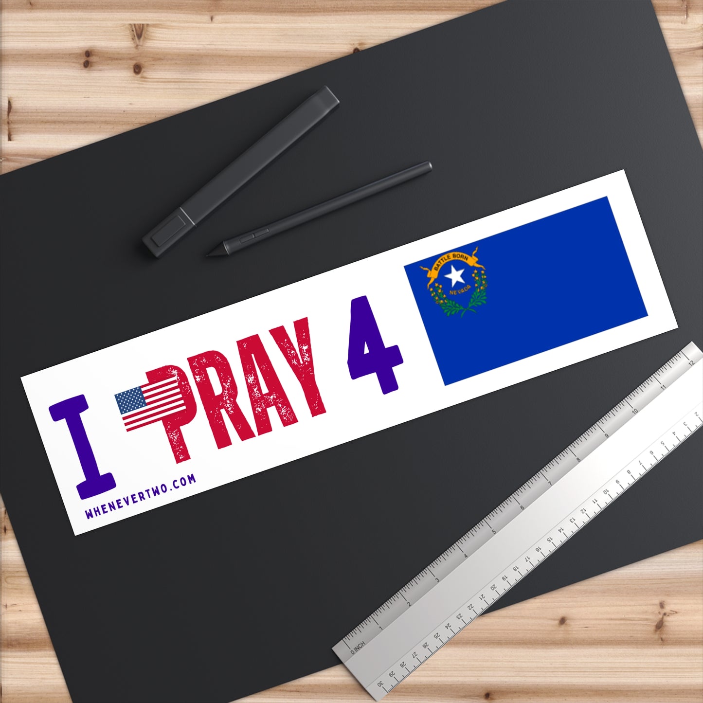 Nevada - I Pray - Bumper Sticker - Large