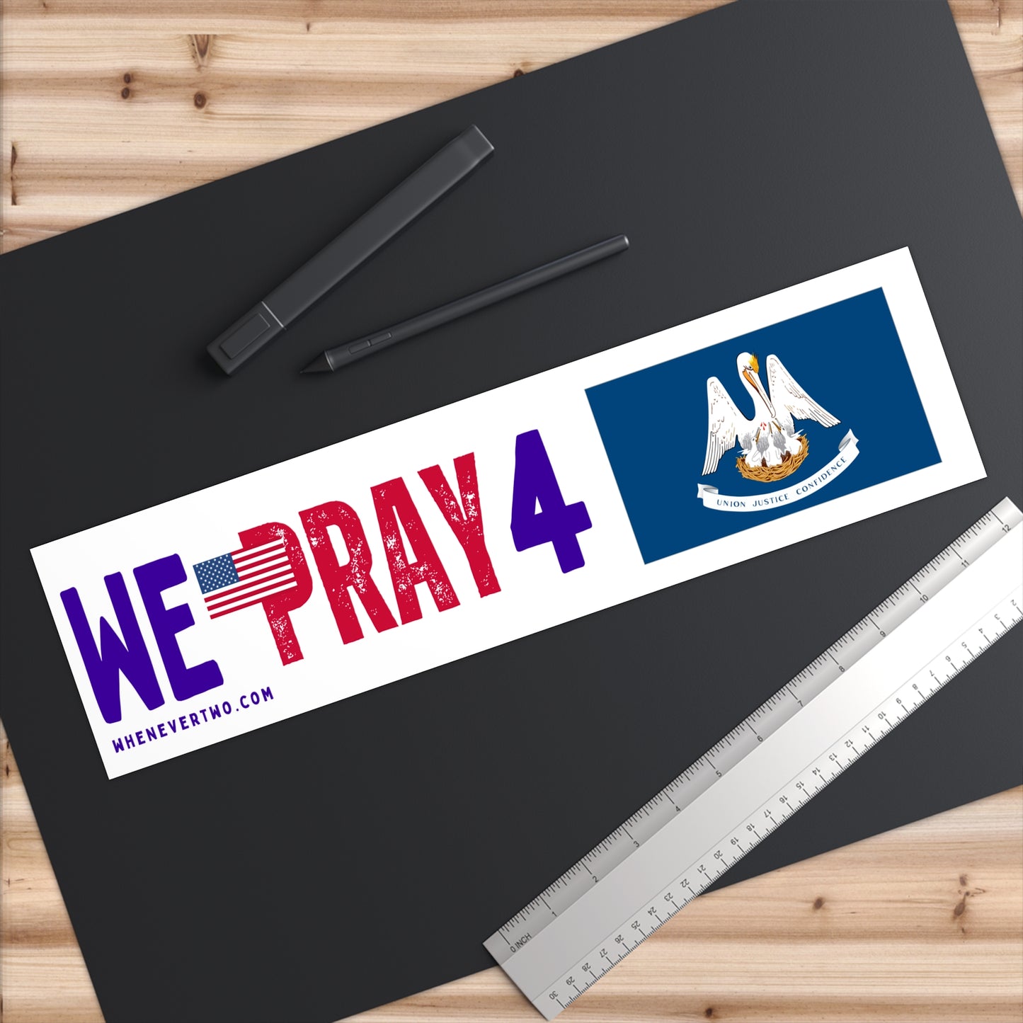 Louisiana - We Pray - Bumper Sticker - Large