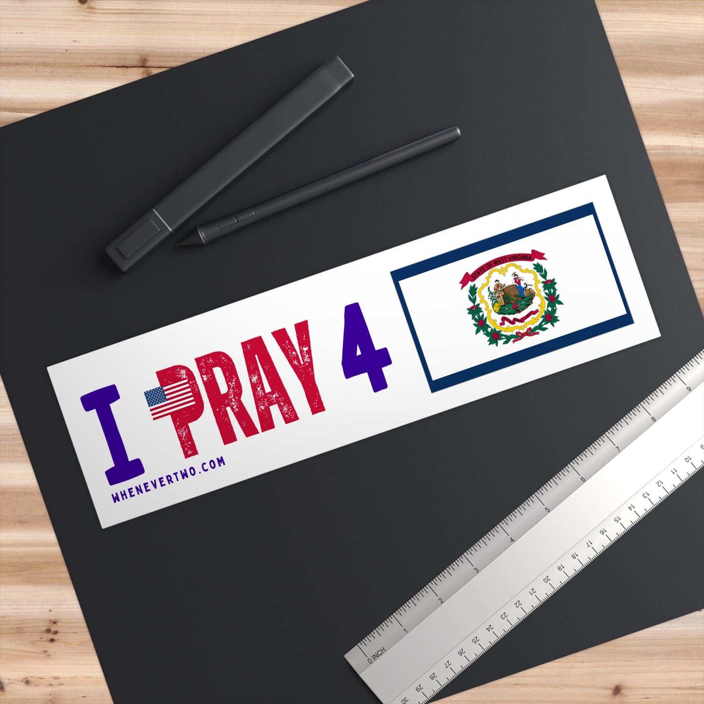 West Virginia - I Pray - Bumper Sticker - Regular