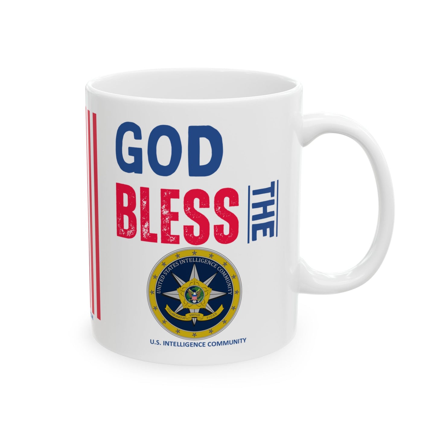 U.S. Intelligence Community - Major Agencies - God Bless - Mug - 11 oz