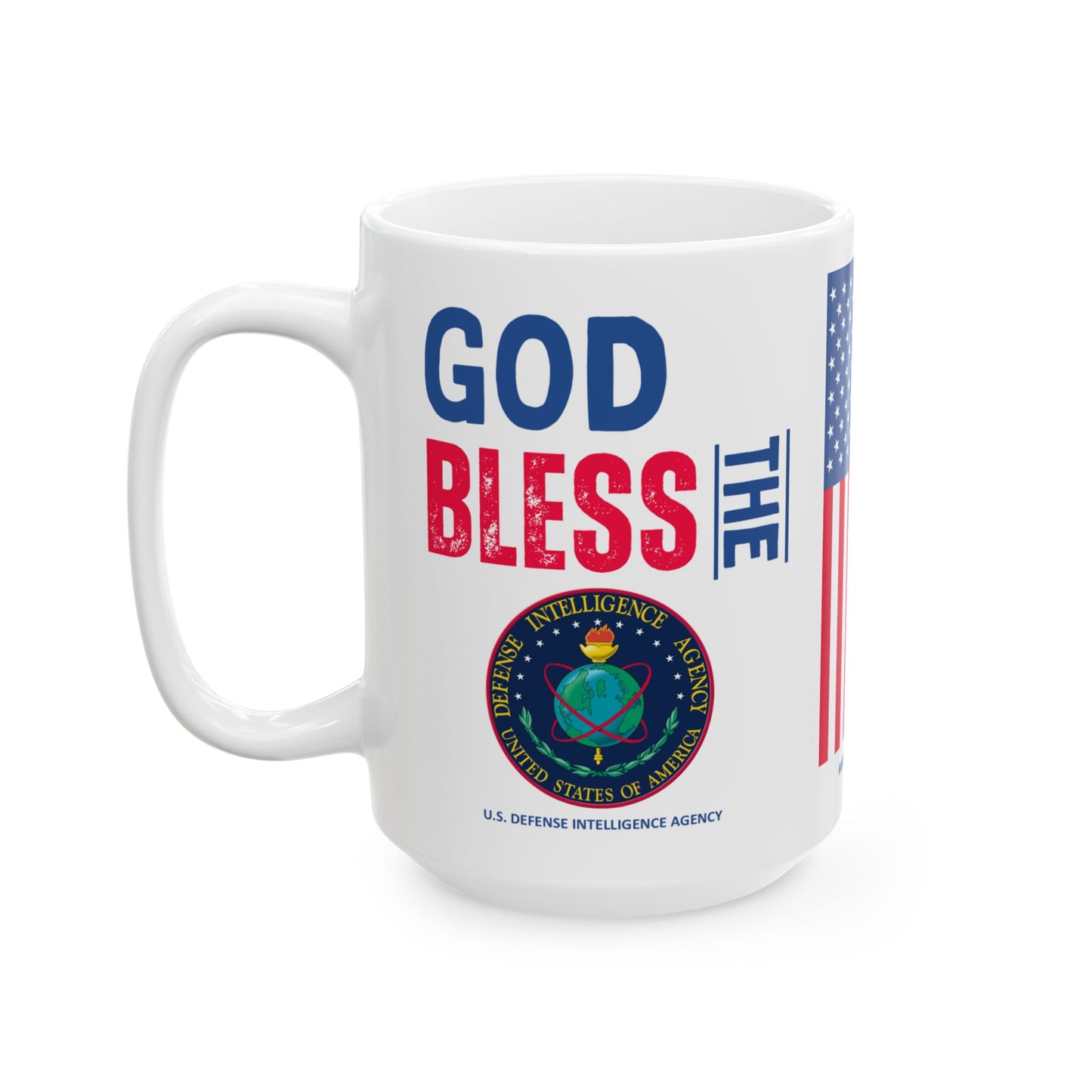 U.S. Defense Intelligence Agency - Major Agencies - God Bless - Mug - 15 oz