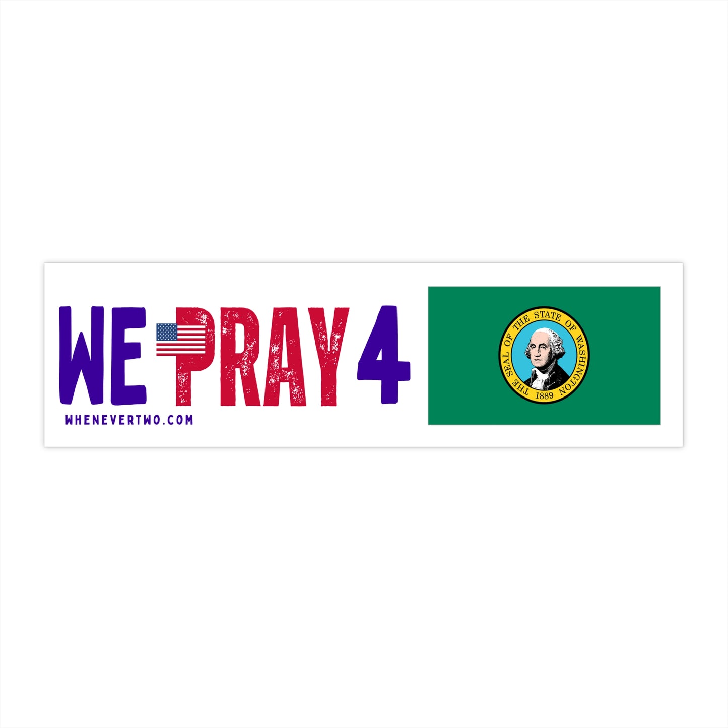 Washington - We Pray - Bumper Sticker - Regular