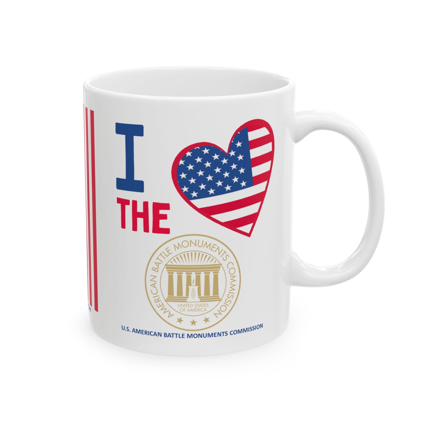 U.S. American Battle Monuments Commission - Major Agencies - I Love - Mug - 11 oz