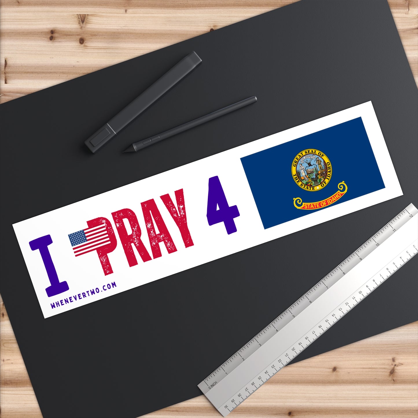 Idaho - I Pray - Bumper Sticker - Large