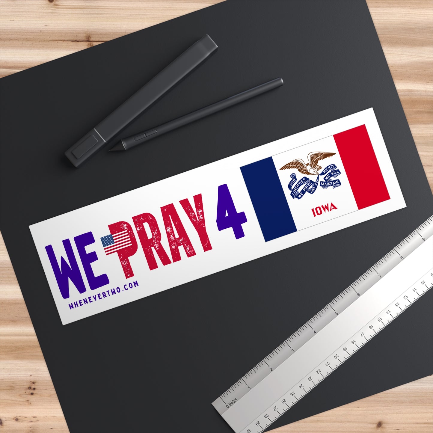 Iowa - We Pray - Bumper Sticker - Regular