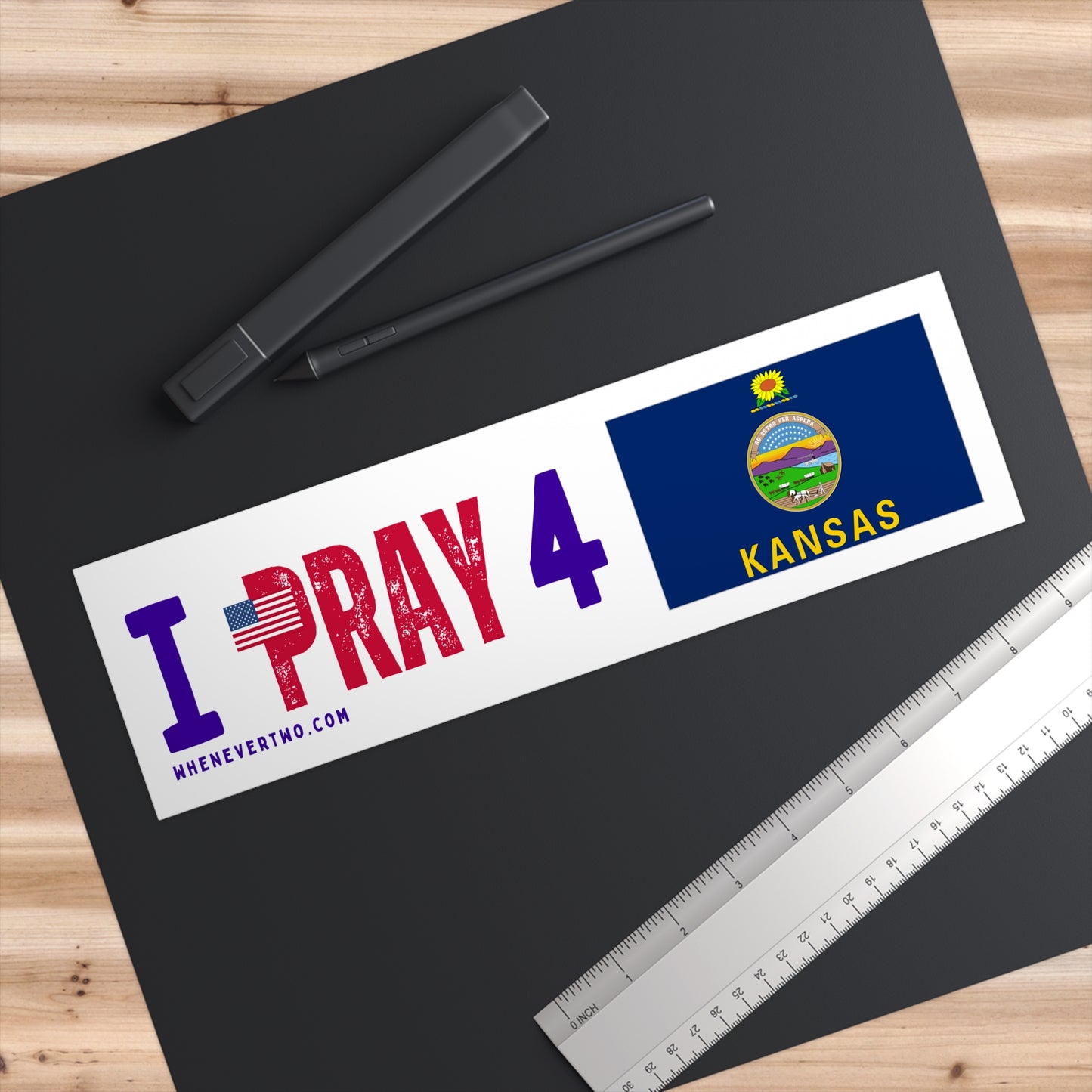 Kansas - I Pray - Bumper Sticker - Regular