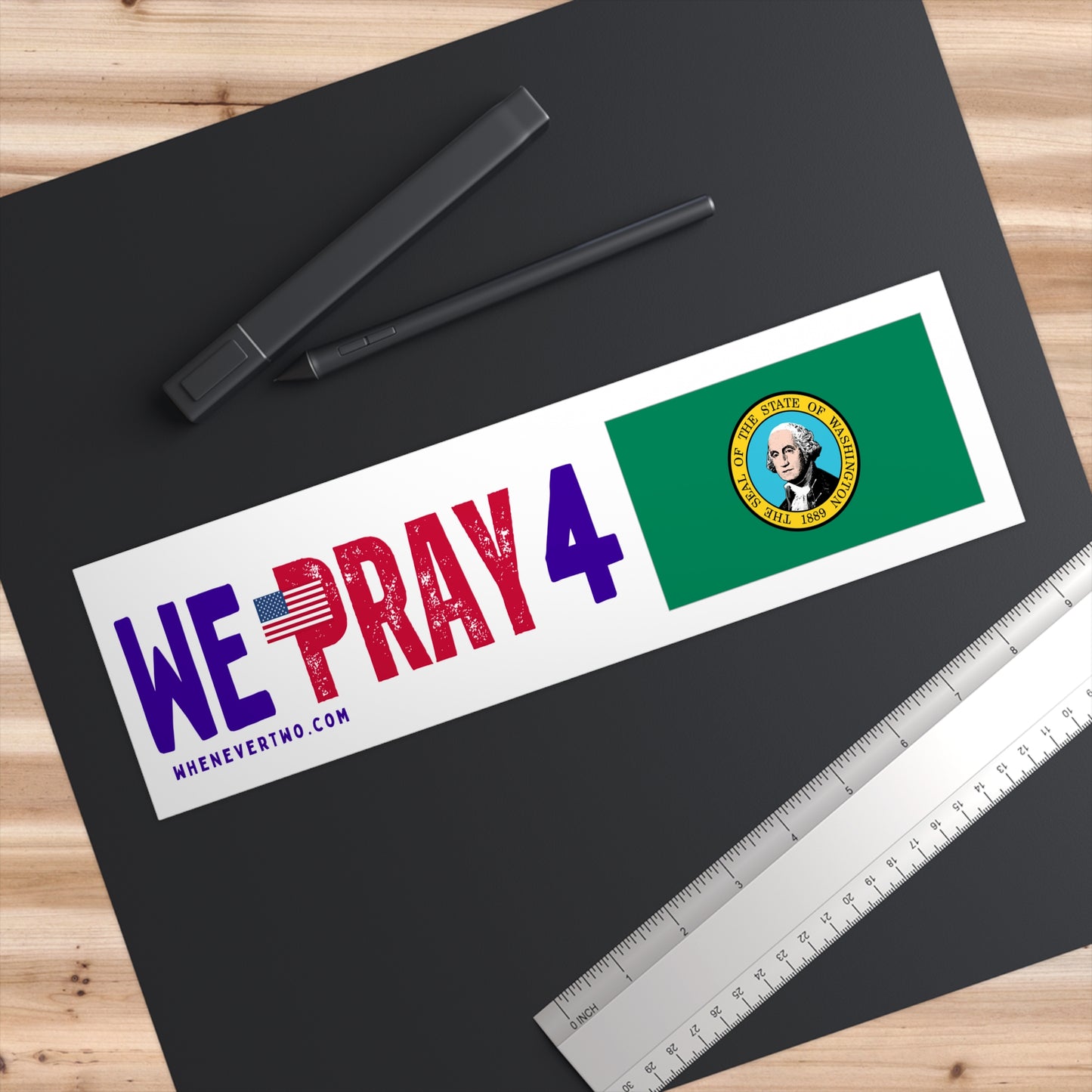 Washington - We Pray - Bumper Sticker - Regular