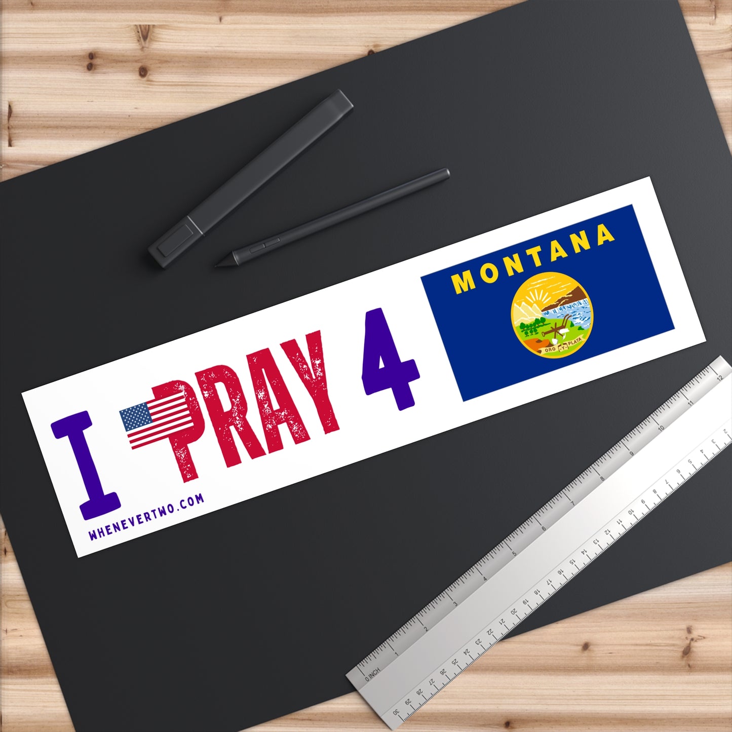 Montana - I Pray - Bumper Sticker - Large