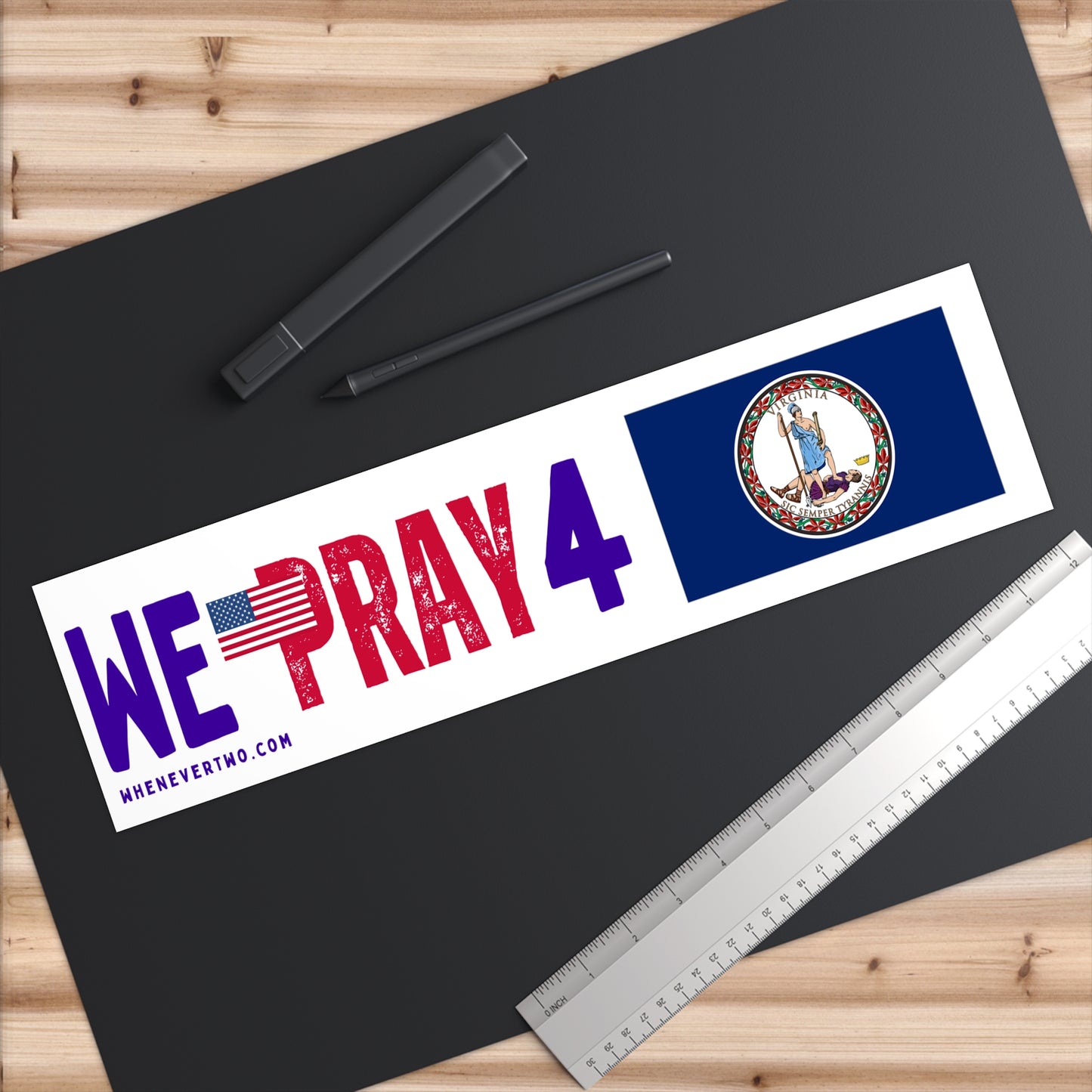 Virginia - We Pray - Bumper Sticker - Large