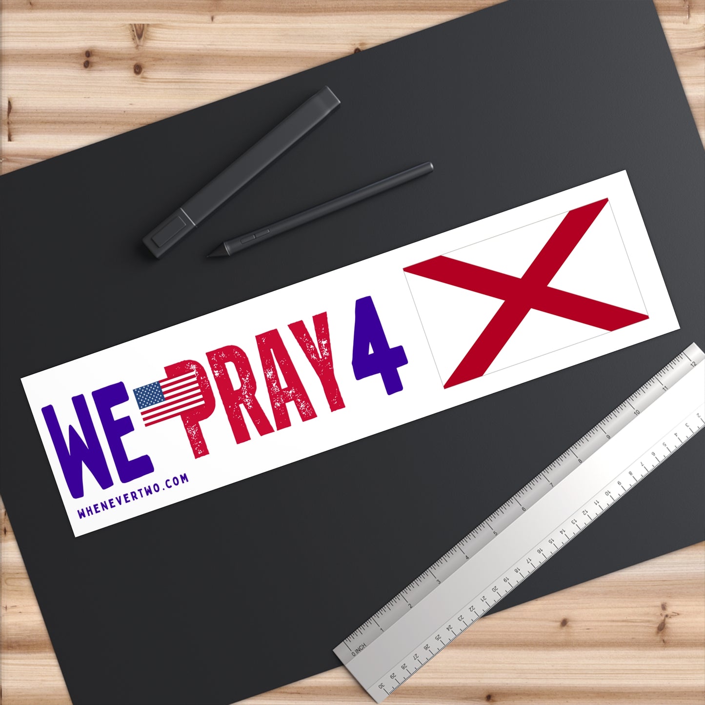 Alabama - We Pray - Bumper Sticker - Large