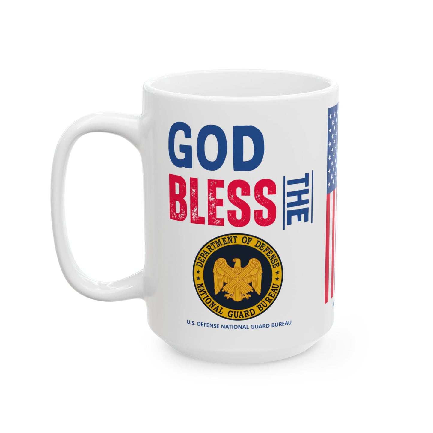 U.S. Defense National Guard Bureau - Major Agencies - God Bless - Mug - 15 oz