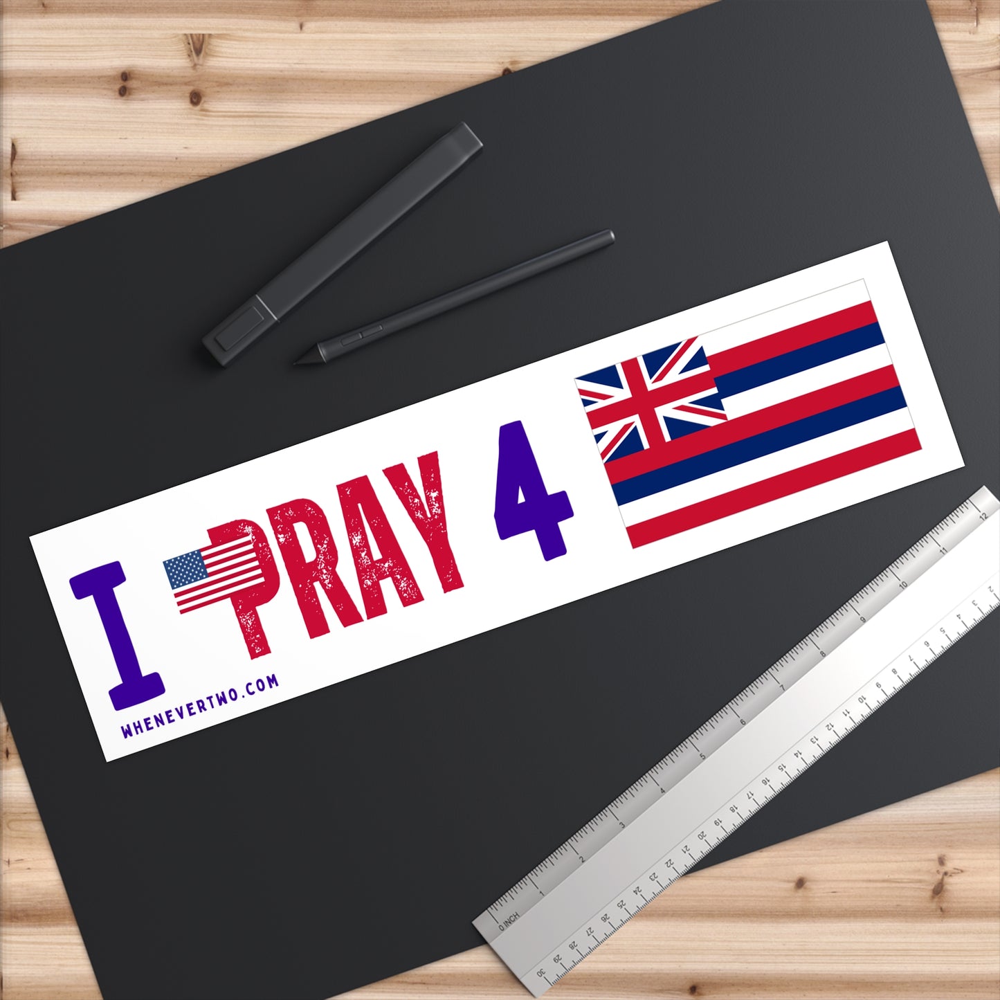 Hawaii - I Pray - Bumper Sticker - Large