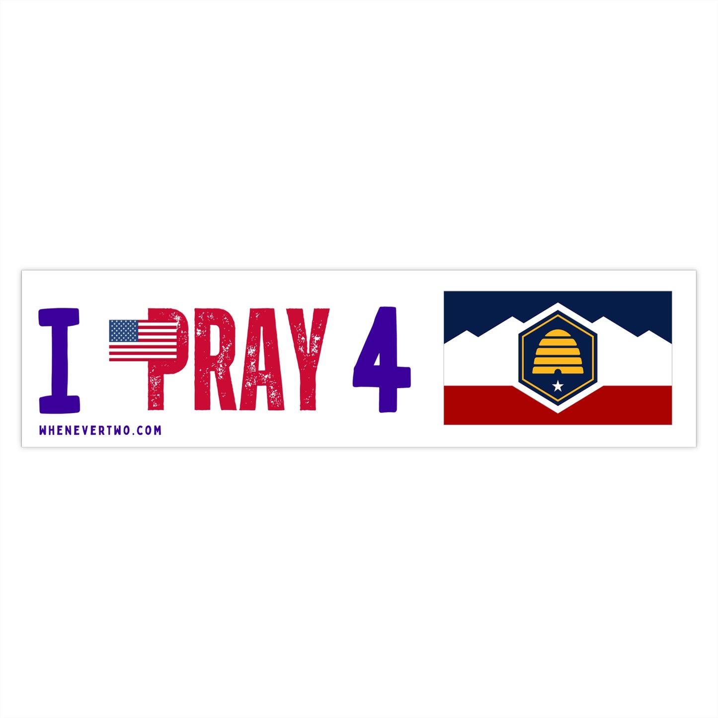 Utah - I Pray - Bumper Sticker - Large