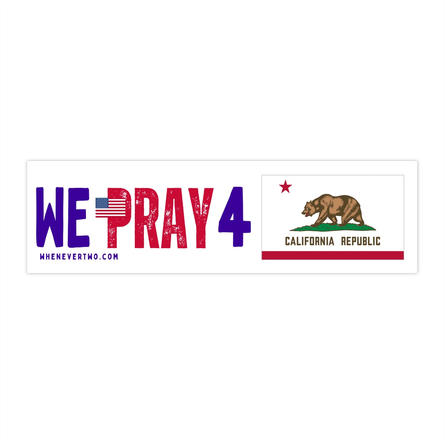 California - We Pray - Bumper Sticker - Regular