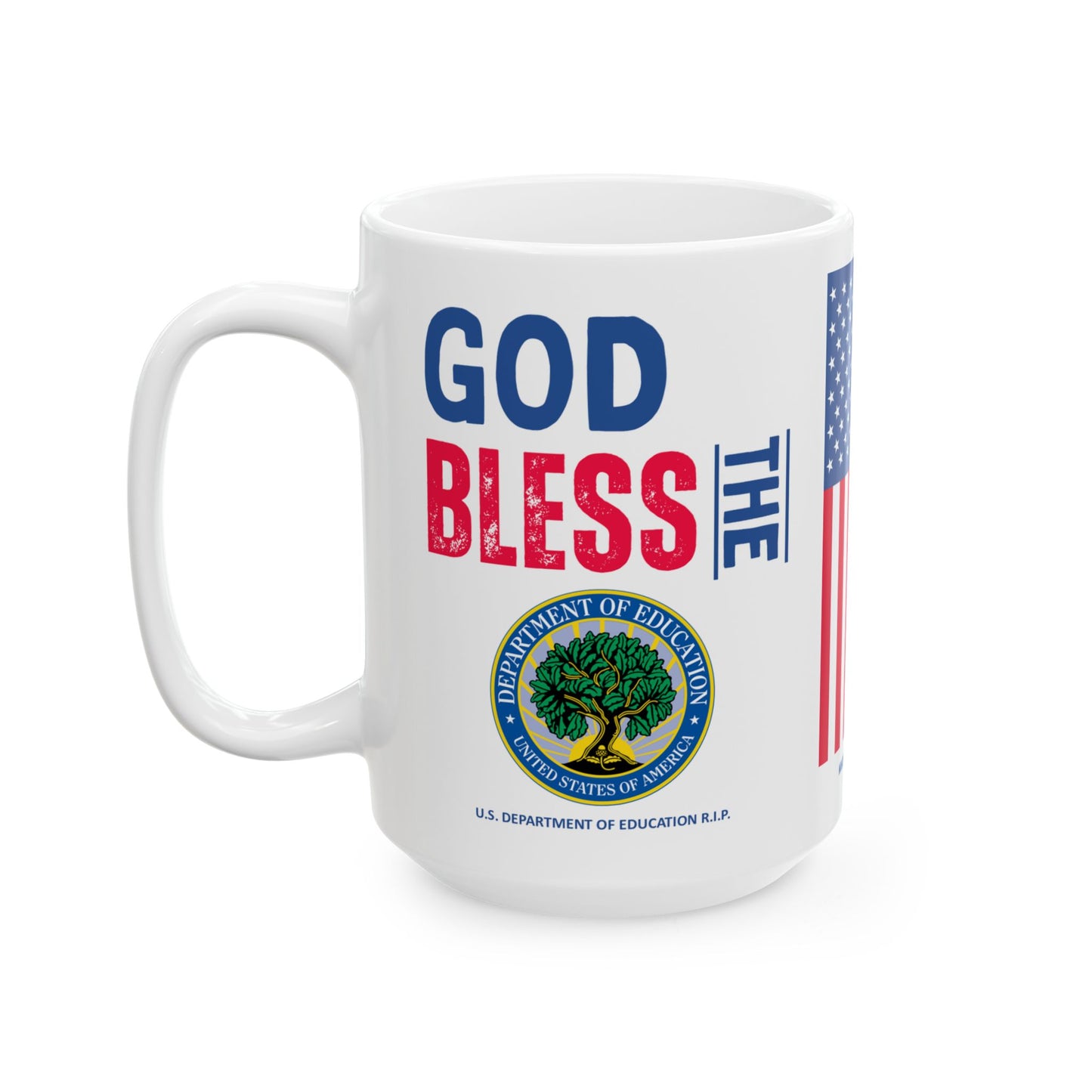 Education - Cabinet - God Bless - Mug - 15 oz