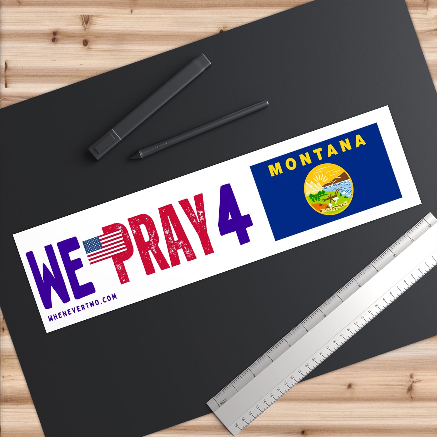 Montana - We Pray - Bumper Sticker - Large