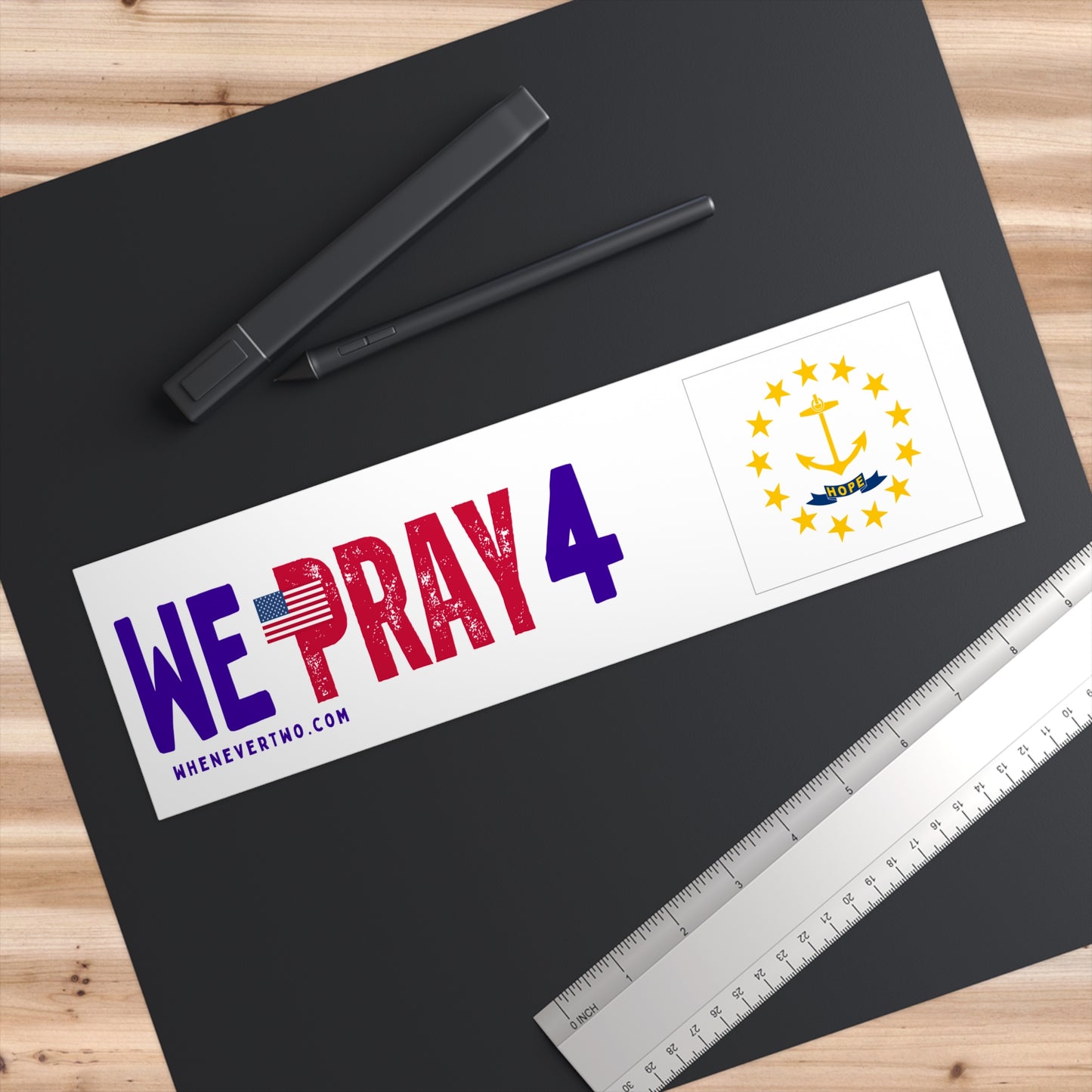 Rhode Island - We Pray - Bumper Sticker - Regular