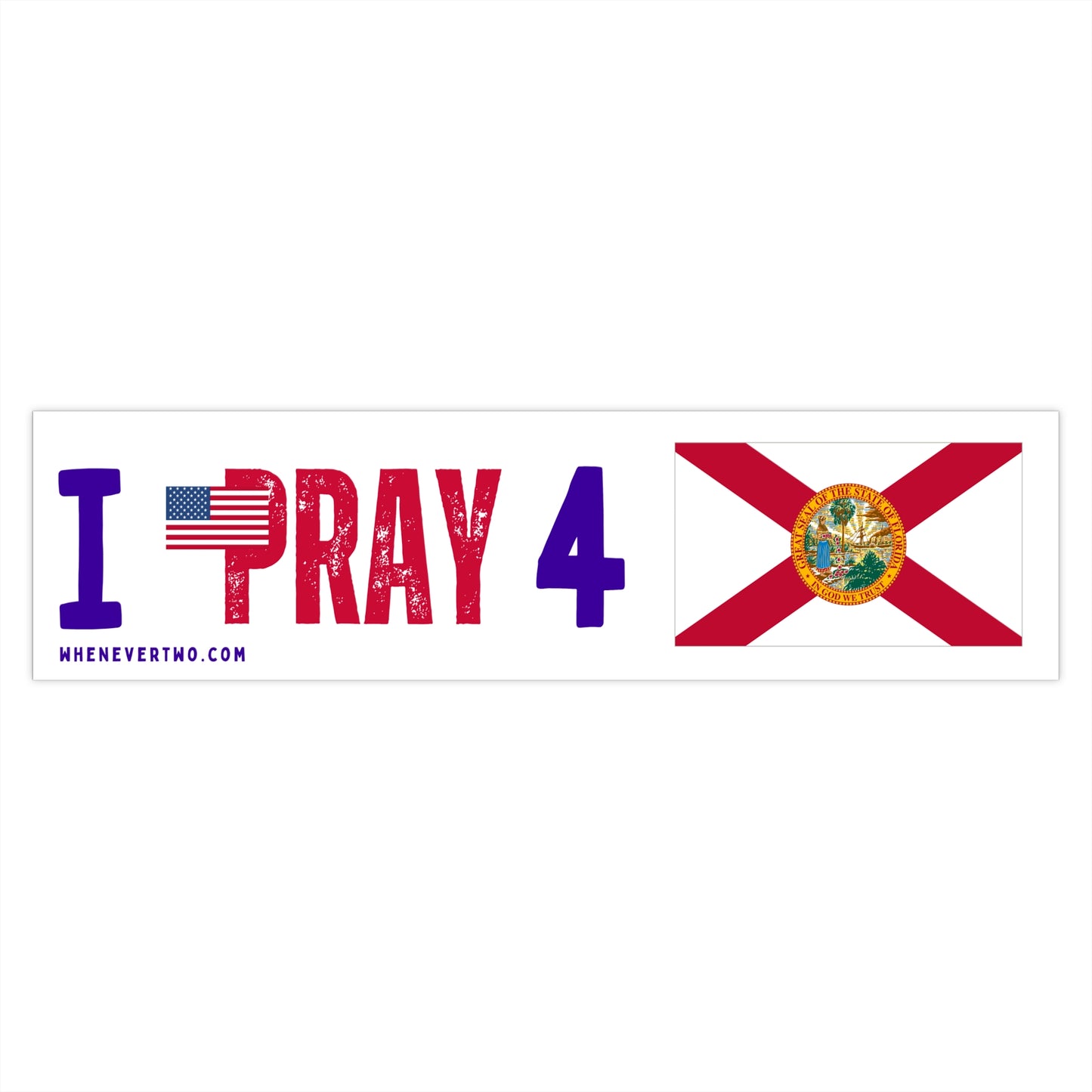 Florida - I Pray - Bumper Sticker - Large