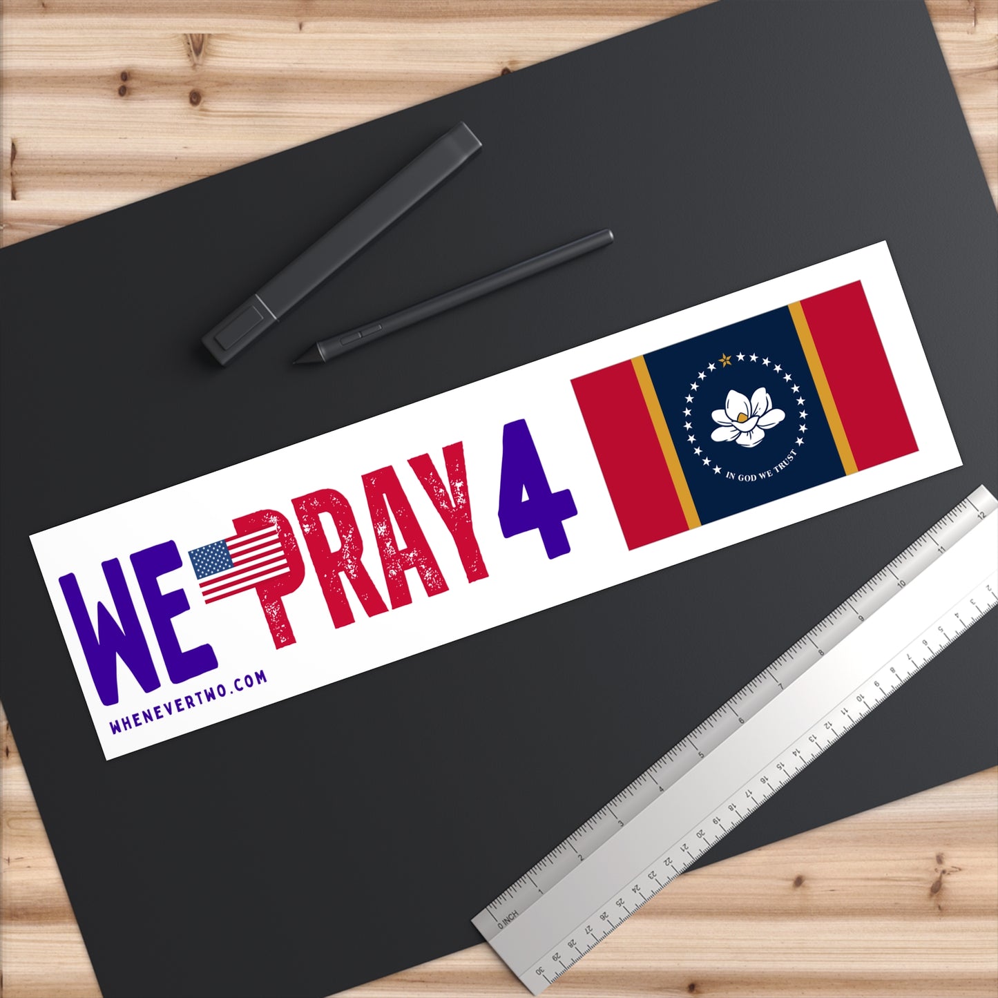 Mississippi - We Pray - Bumper Sticker - Large
