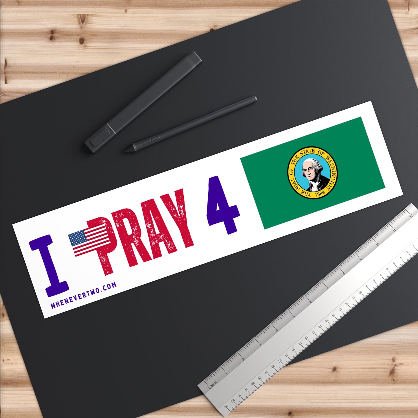 Washington - I Pray - Bumper Sticker - Large