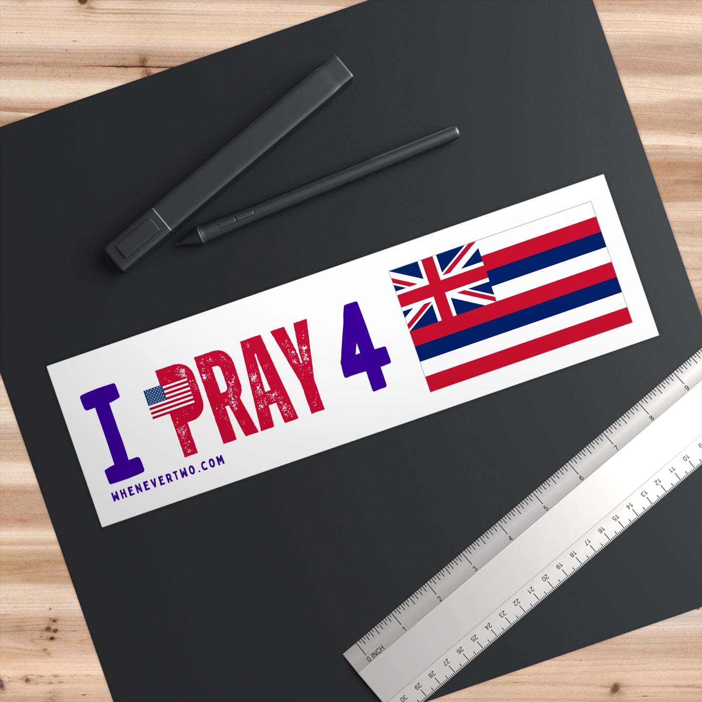 Hawaii - I Pray - Bumper Sticker - Regular