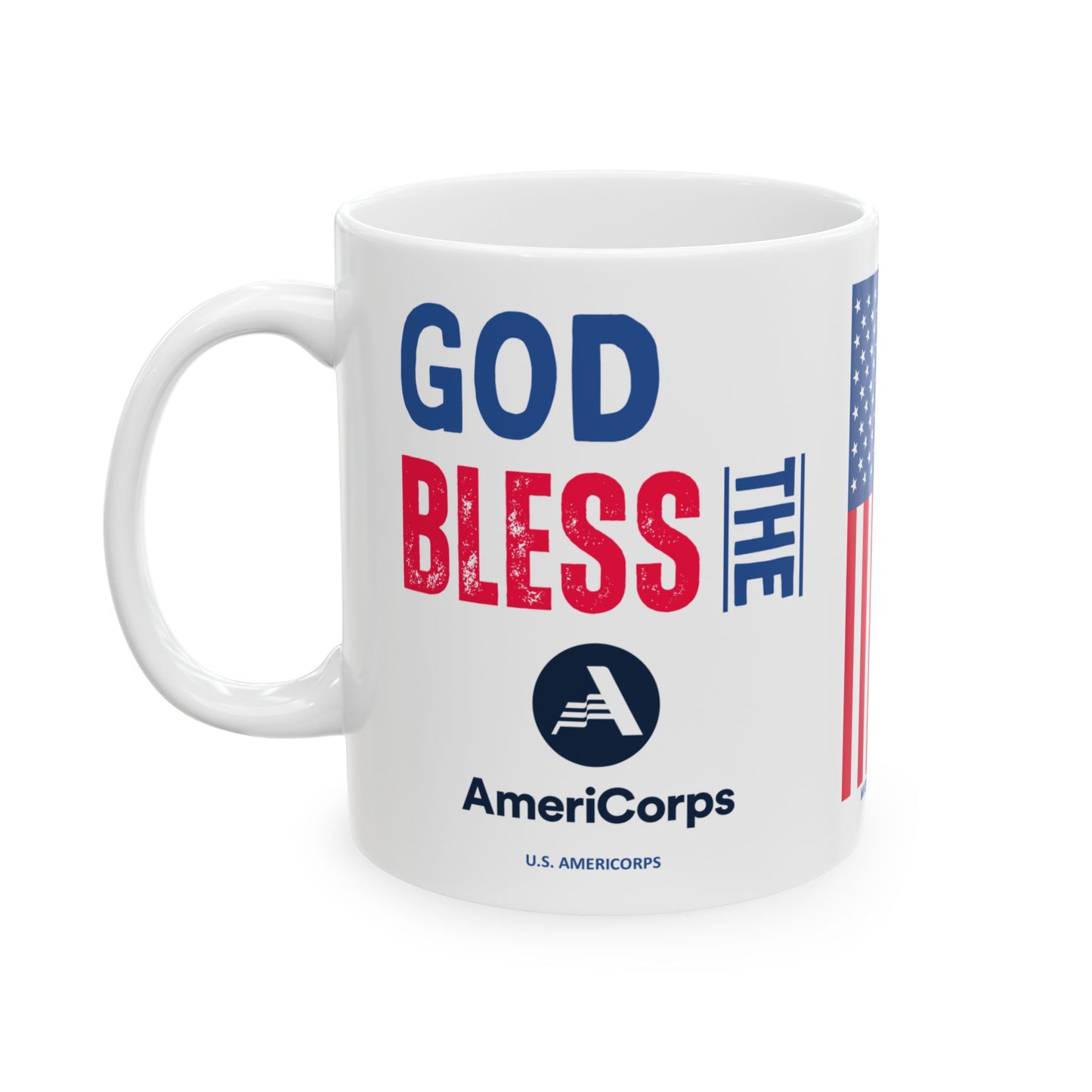 U.S. AmeriCorps - Major Agencies - God Bless - Mug - 11 oz