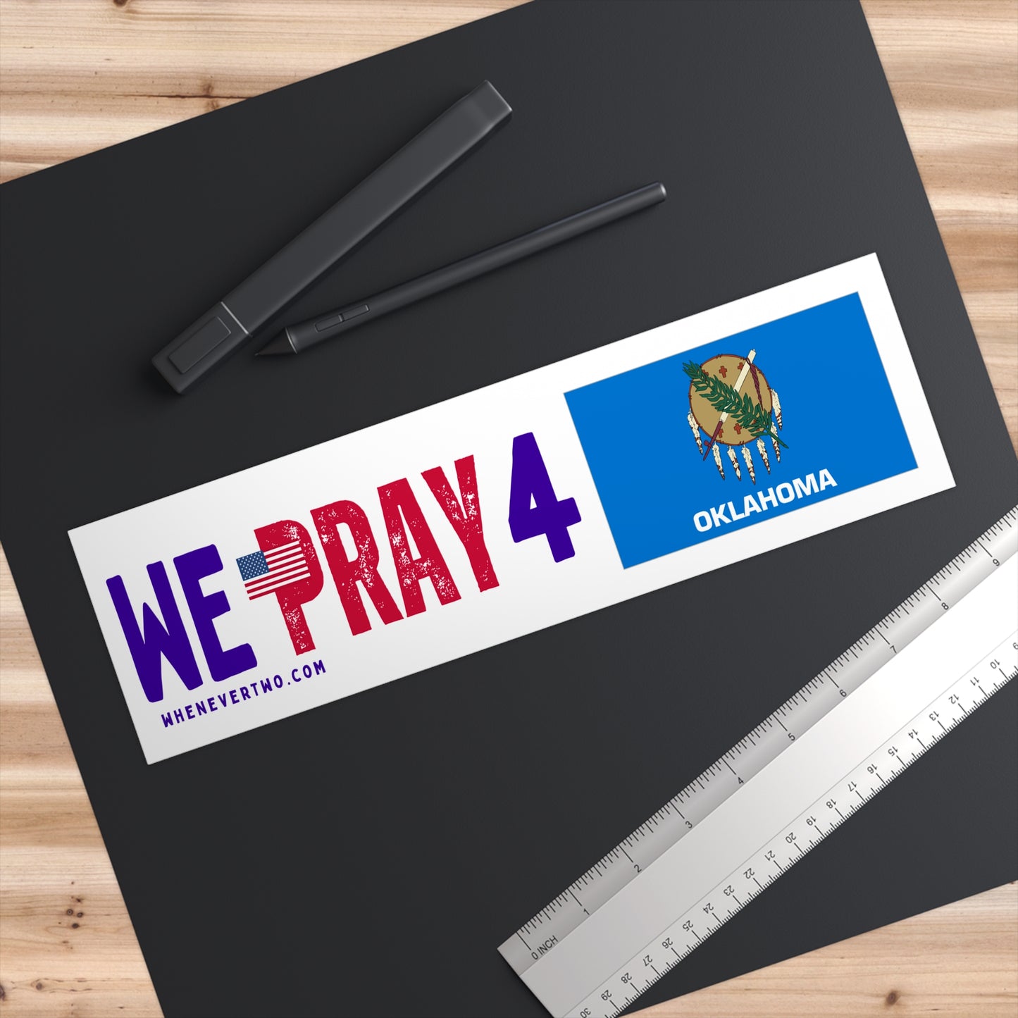 Oklahoma - We Pray - Bumper Sticker - Regular
