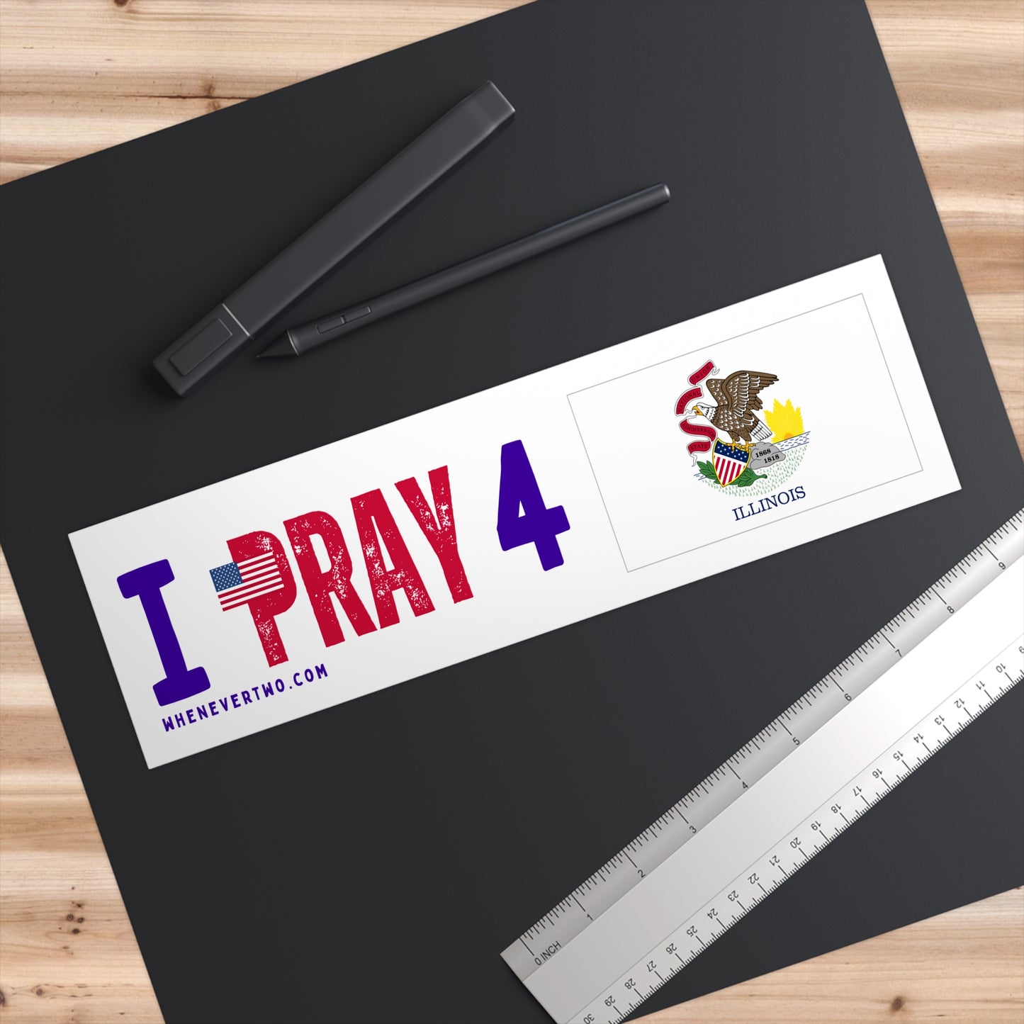 Illinois - I Pray - Bumper Sticker - Regular