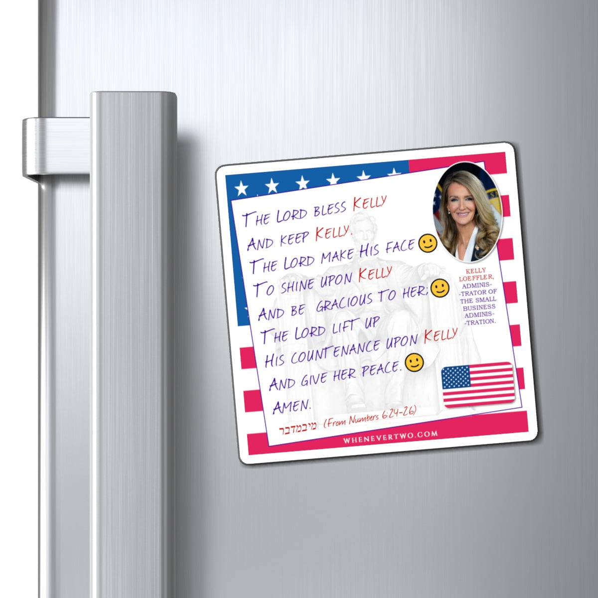 Kelly Loeffler - Executive Cabinet Administrator of the Small Business Administration - The Aaronic Blessing Magnet - 4'' - [