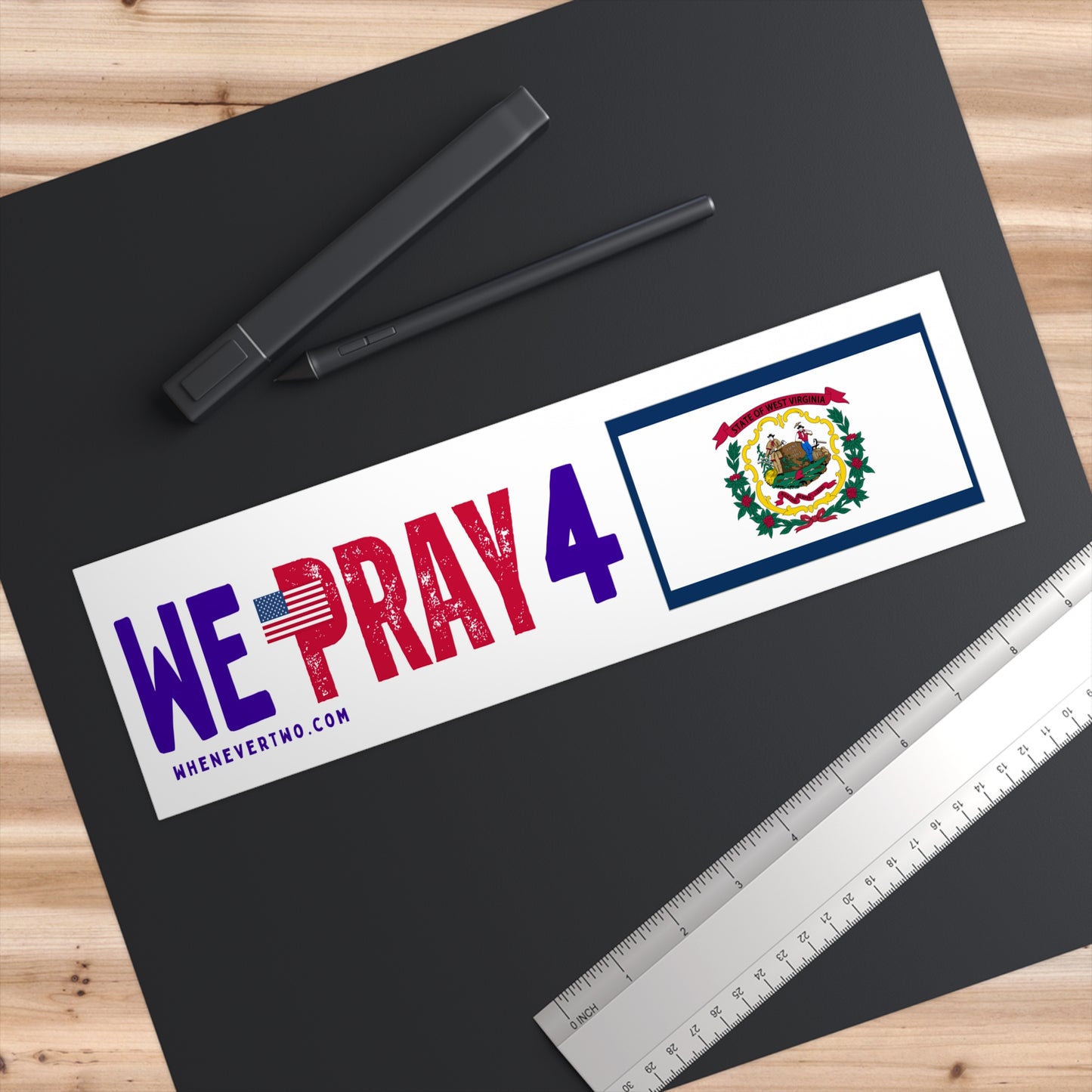 West Virginia - We Pray - Bumper Sticker - Regular