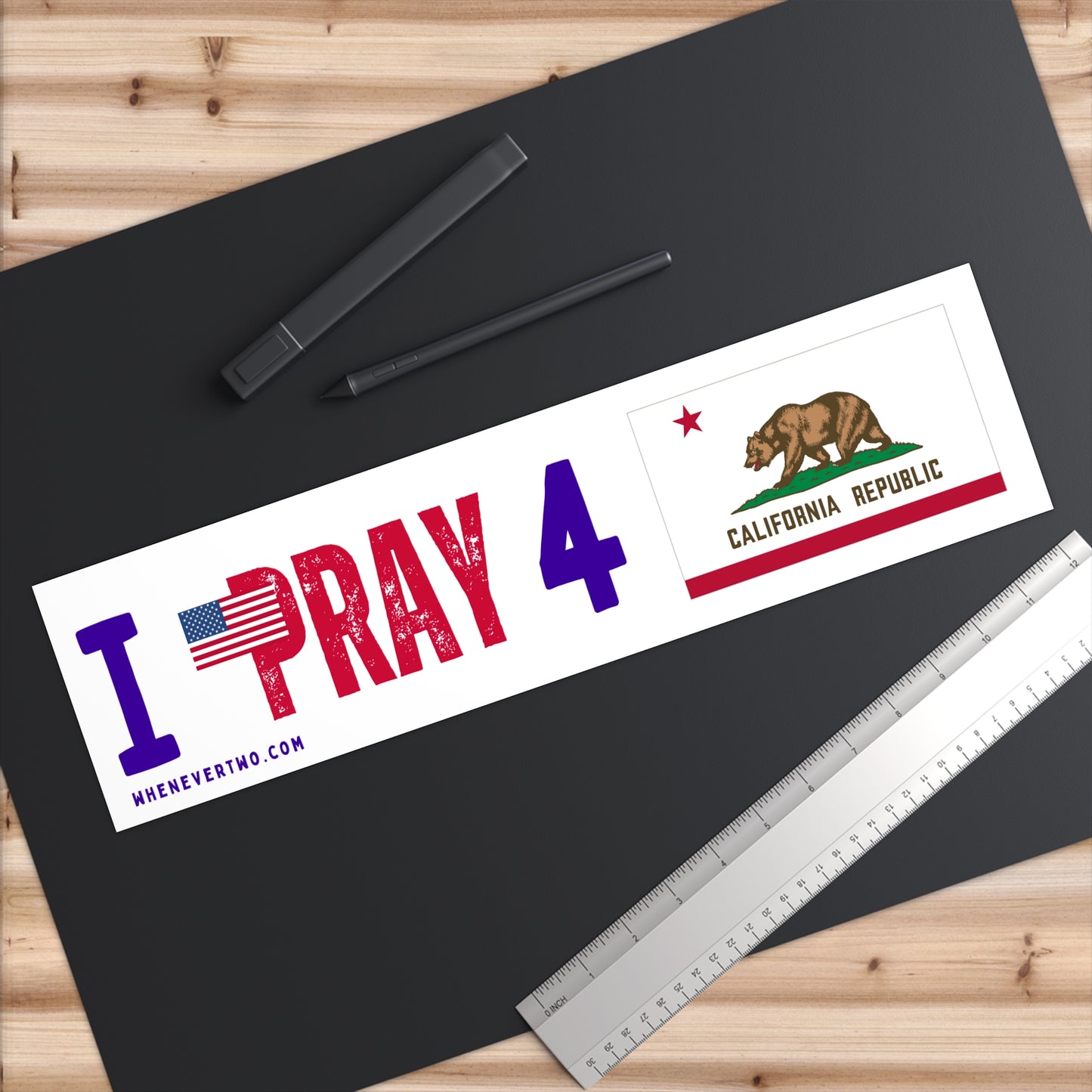 California - I Pray - Bumper Sticker - Large