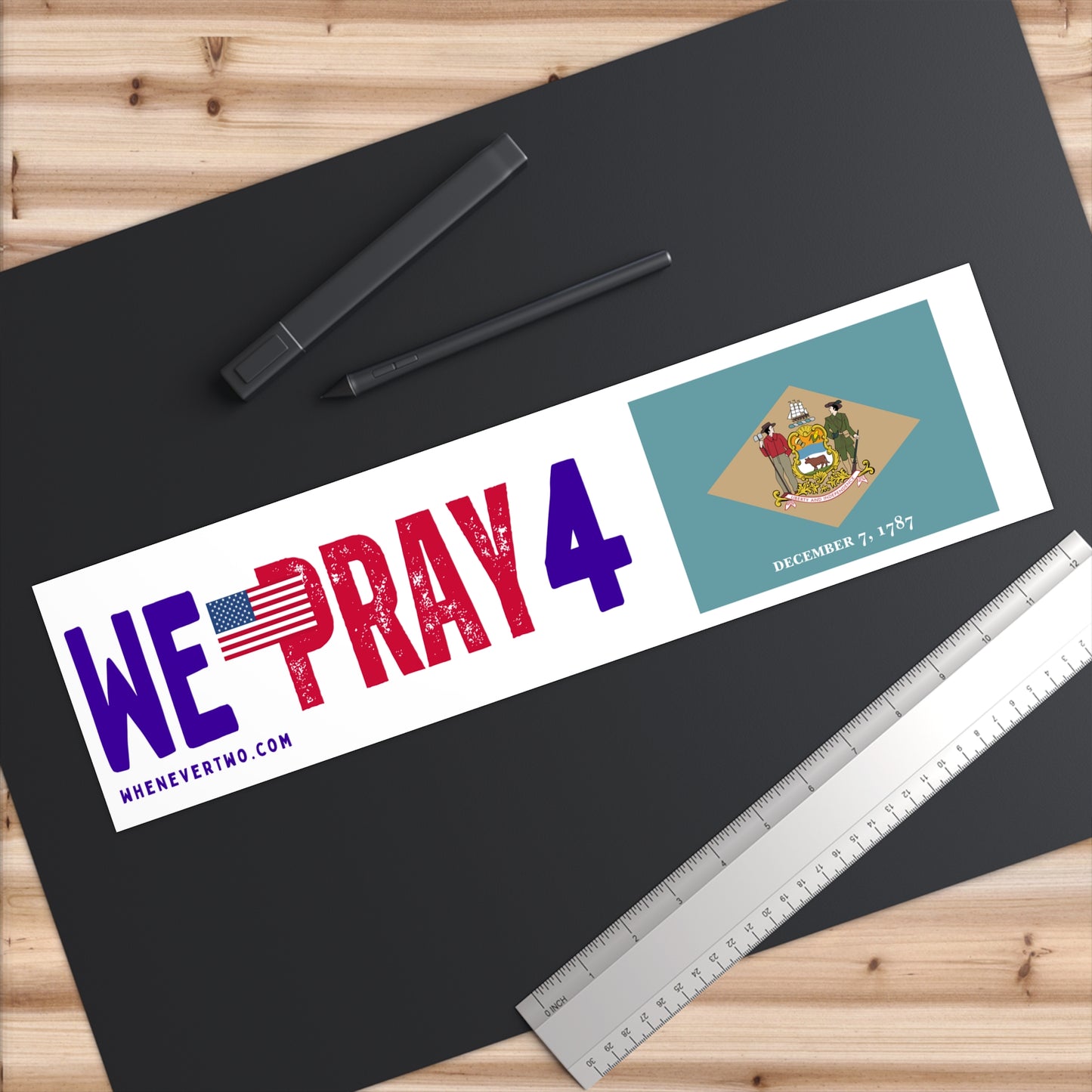 Delaware - We Pray - Bumper Sticker - Large