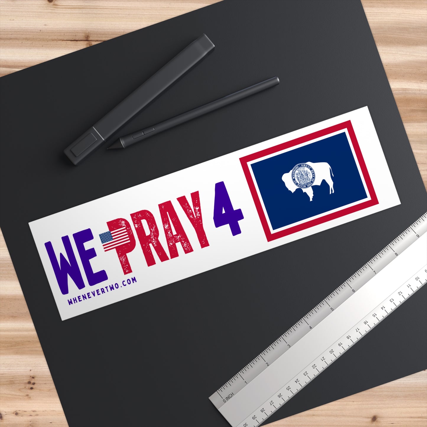 Wyoming - We Pray - Bumper Sticker - Regular