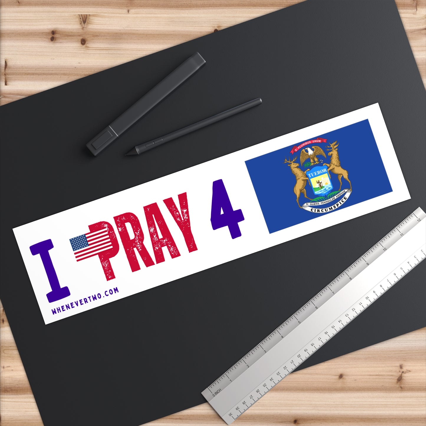Michigan - I Pray - Bumper Sticker - Large