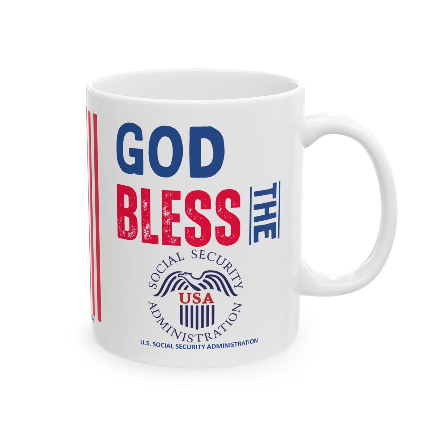 U.S. Social Security Administration - Major Agencies - God Bless - Mug - 11 oz