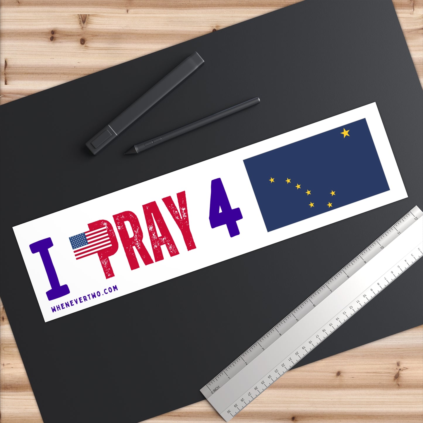 Alaska - I Pray - Bumper Sticker - Large